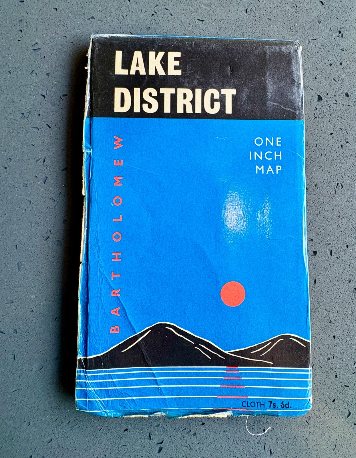 Vintage 1968 Bartholomew\'s One Inch Map of the Lake District