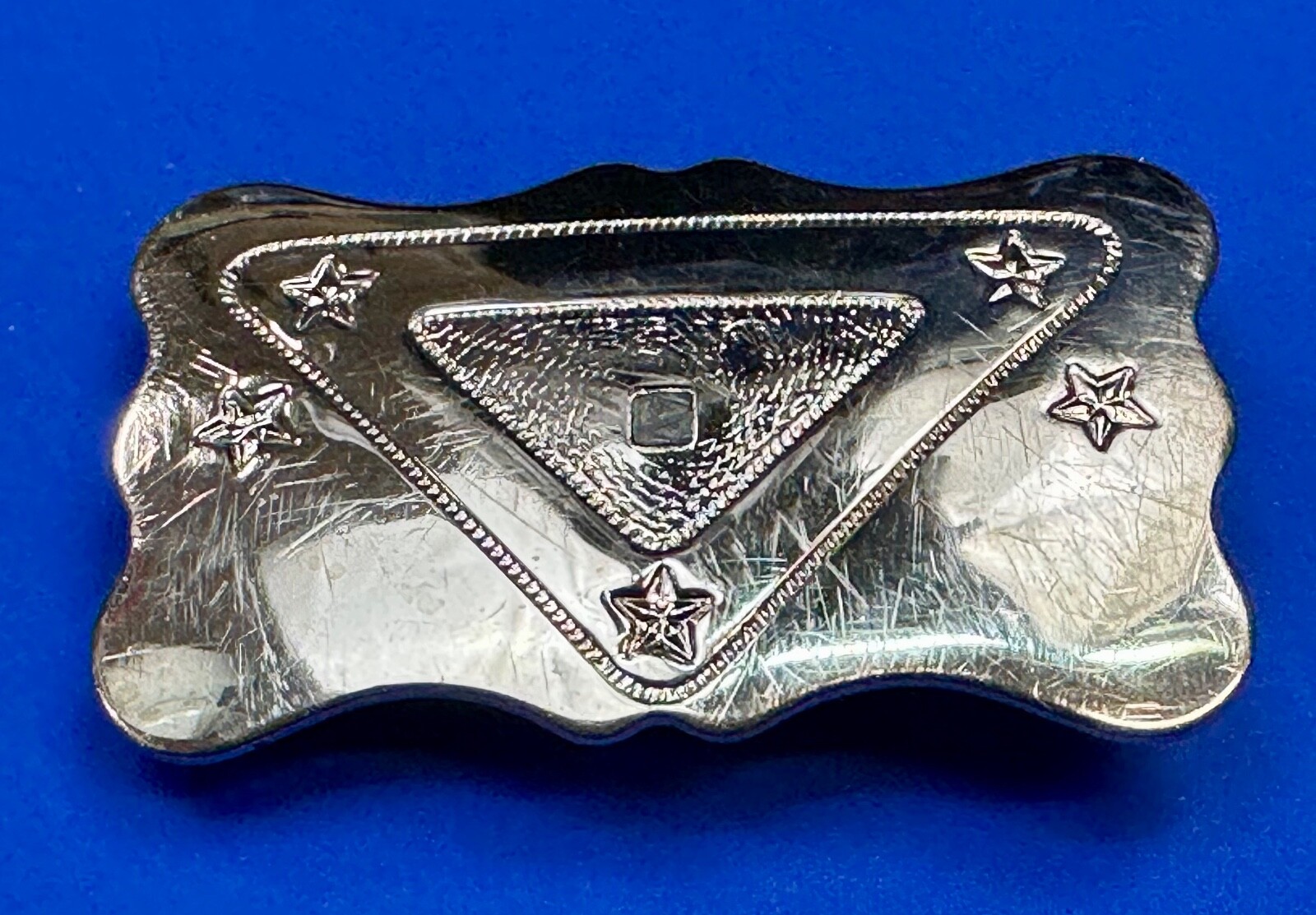 Vintage Chambers Ornate Engraved Project Craft Belt Buckle - No Centerpiece
