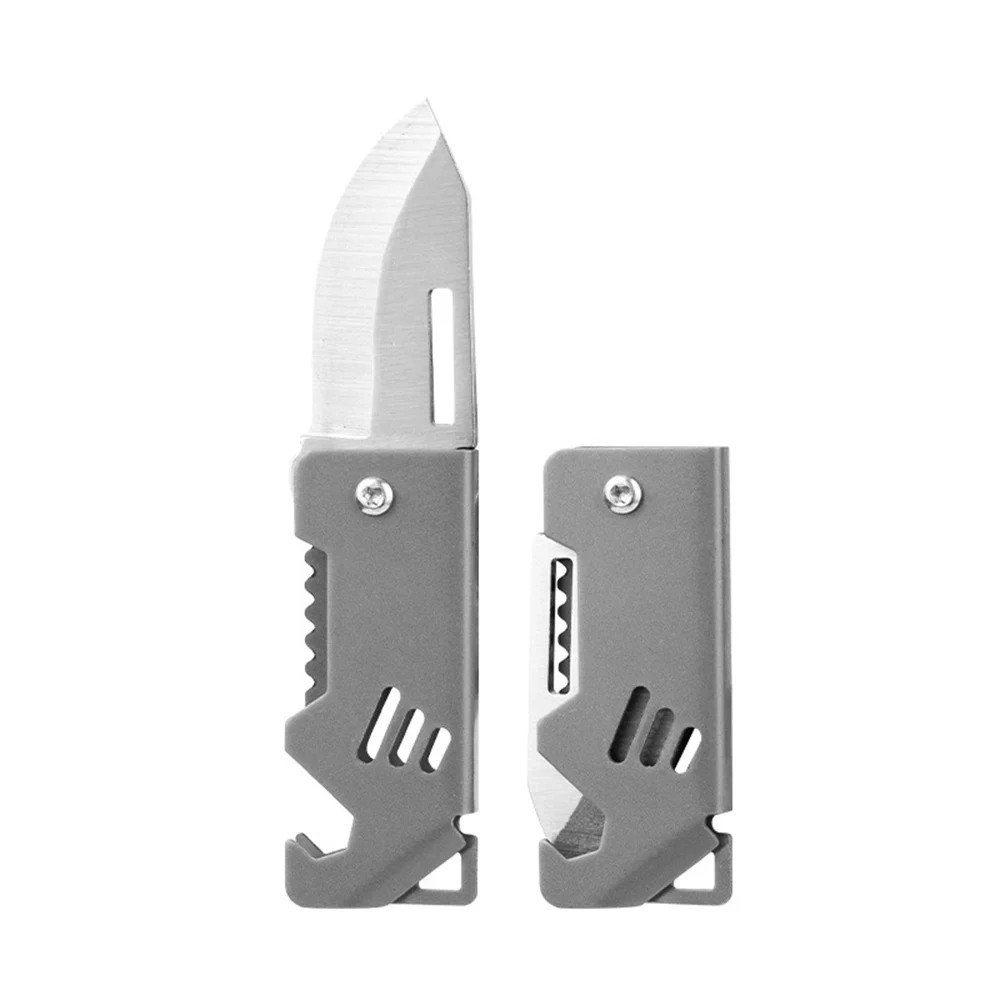 Outdoor Folding Pocket Knife Keychain D2 Steel Sharp Cutting Camping Survival