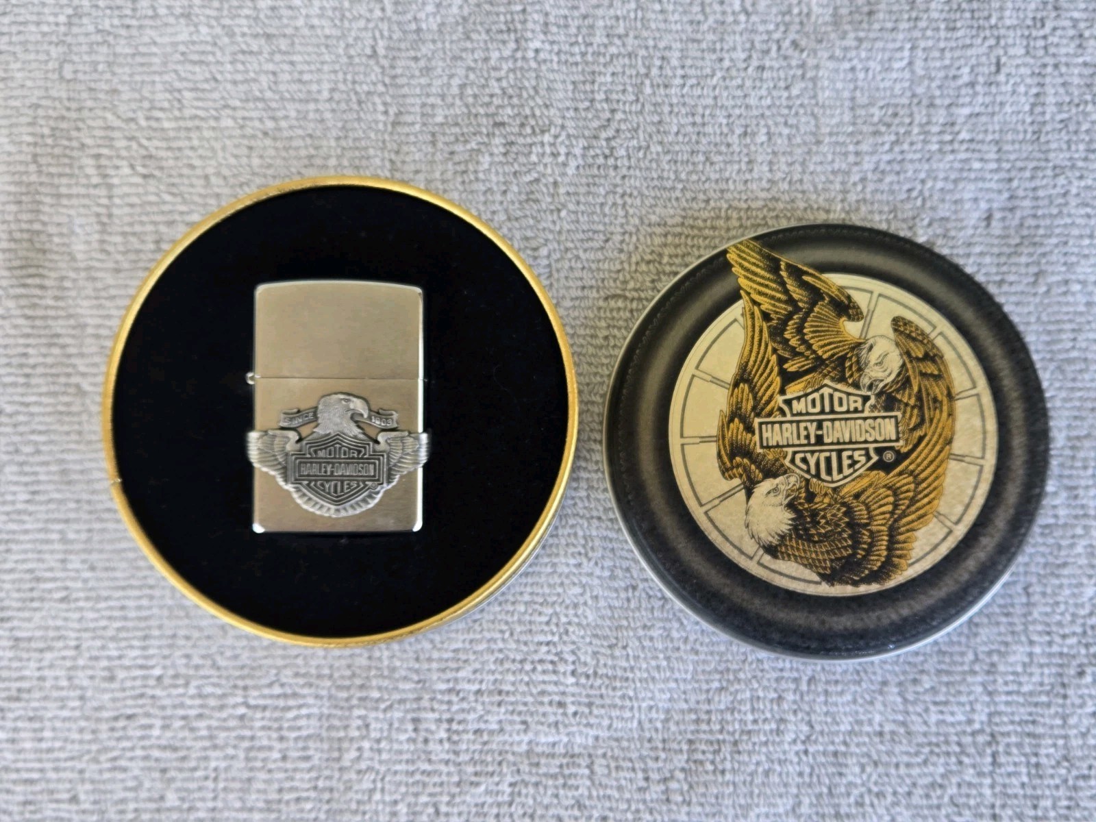 ~NEW~ 1998 Harley Davidson Motorcycle Eagle Chrome Zippo Lighter