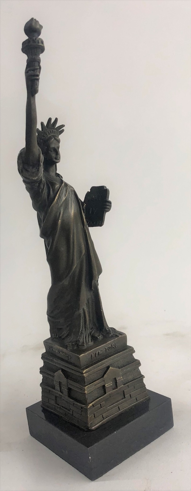 Original Vienna Bronze Sculpture of Liberty New York Landmark Statue Home Figure
