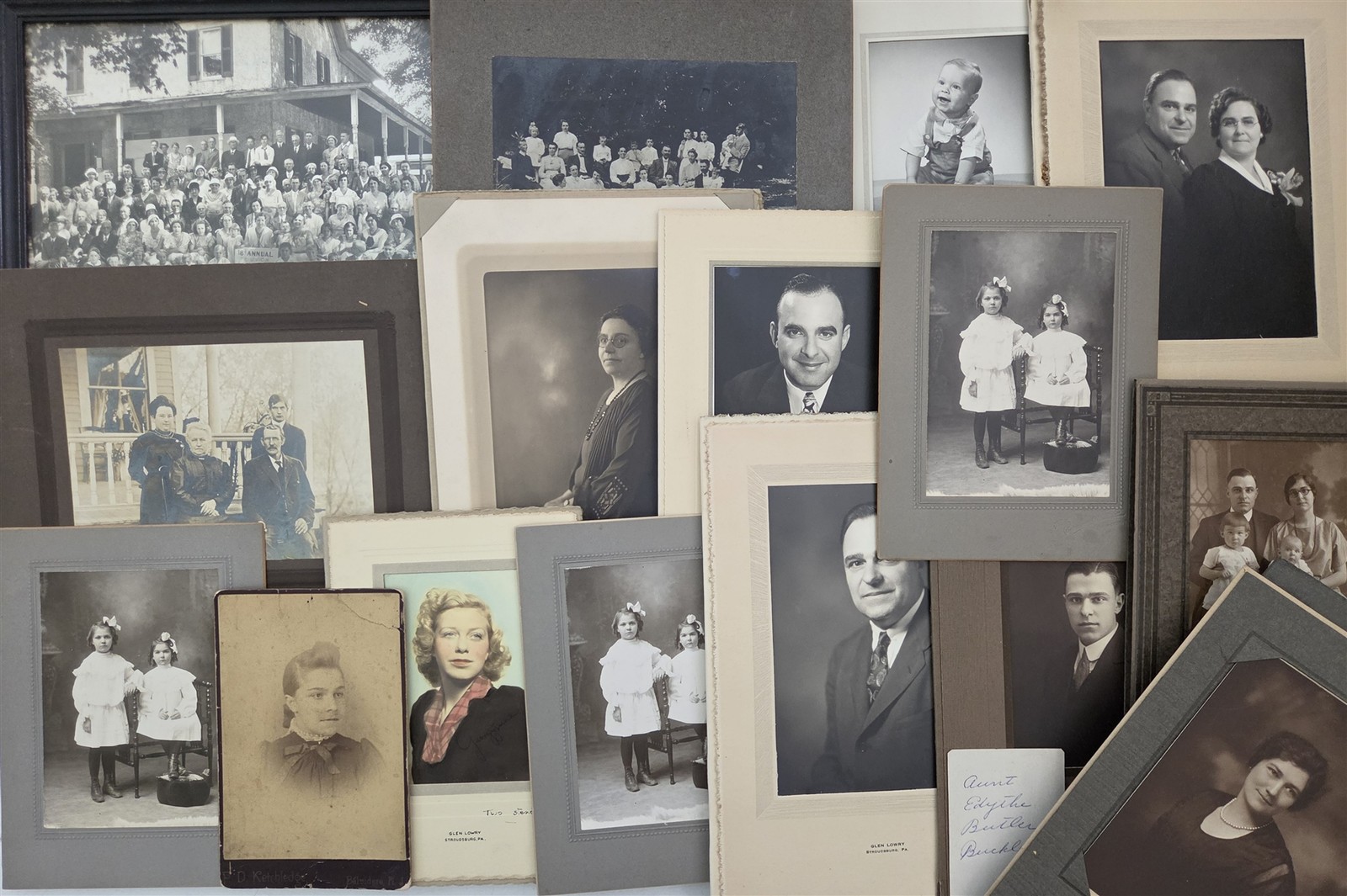 c1903-52 antique LANTERMAN WILSON FAMILY stroudsburg pa REUNION genealogy PHOTOS