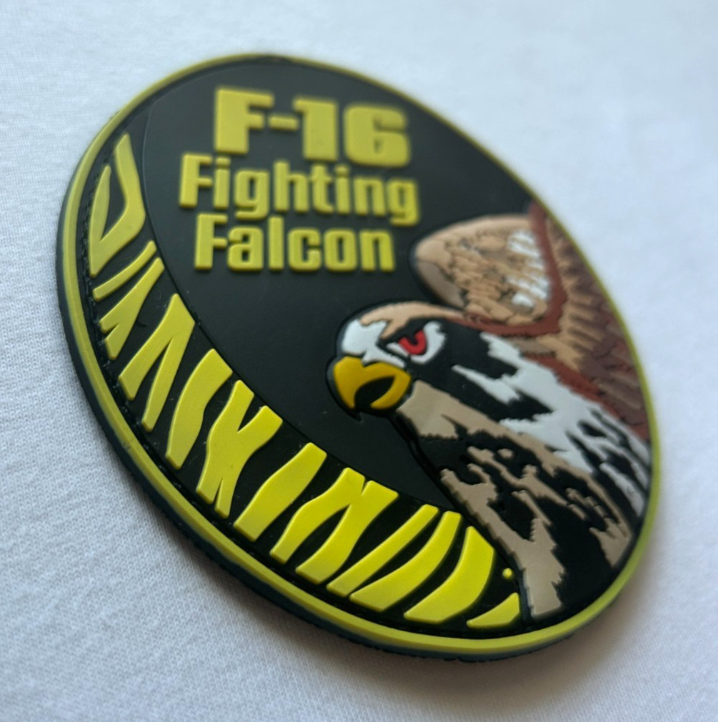 NATO TIGER MEET F-16 SWIRL *YELLOW PATTERN* SHOULDER PATCH -HIGH QUALITY PVC