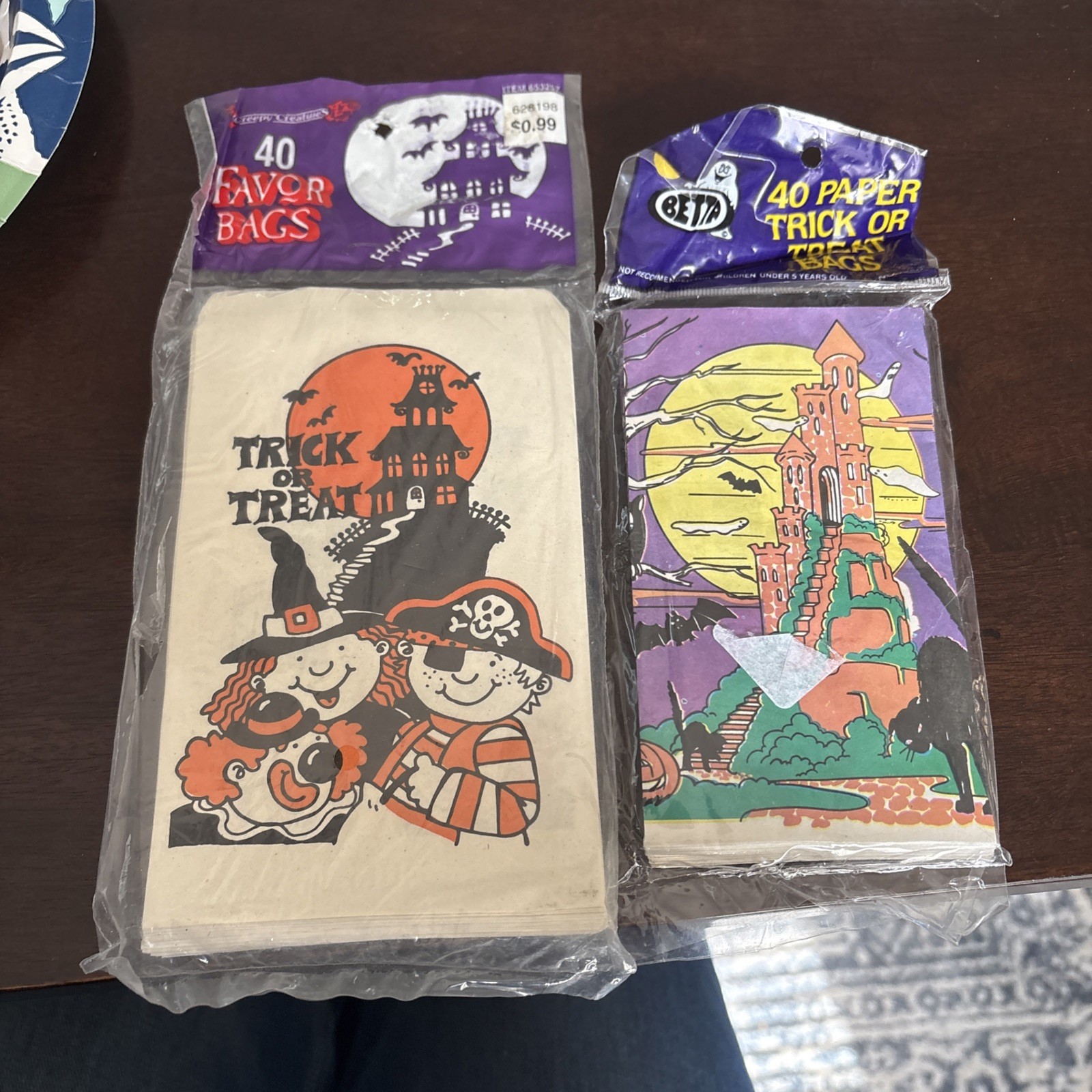 Vintage Halloween Trick Or Treat Goodie  Bags