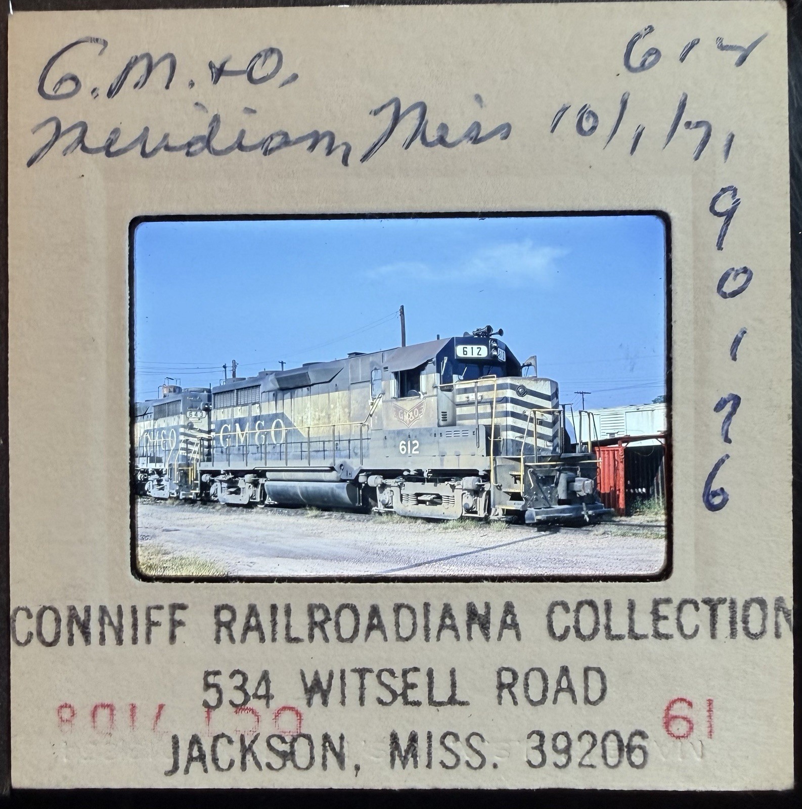 *1971 35mm Train/Railroad Slide 614, Gulf Mobile & Ohio, Meridian, Mississippi *1971 35mm Train/Railroad Slide 614, Gulf Mobile & Ohio, Meridian, Mississippi