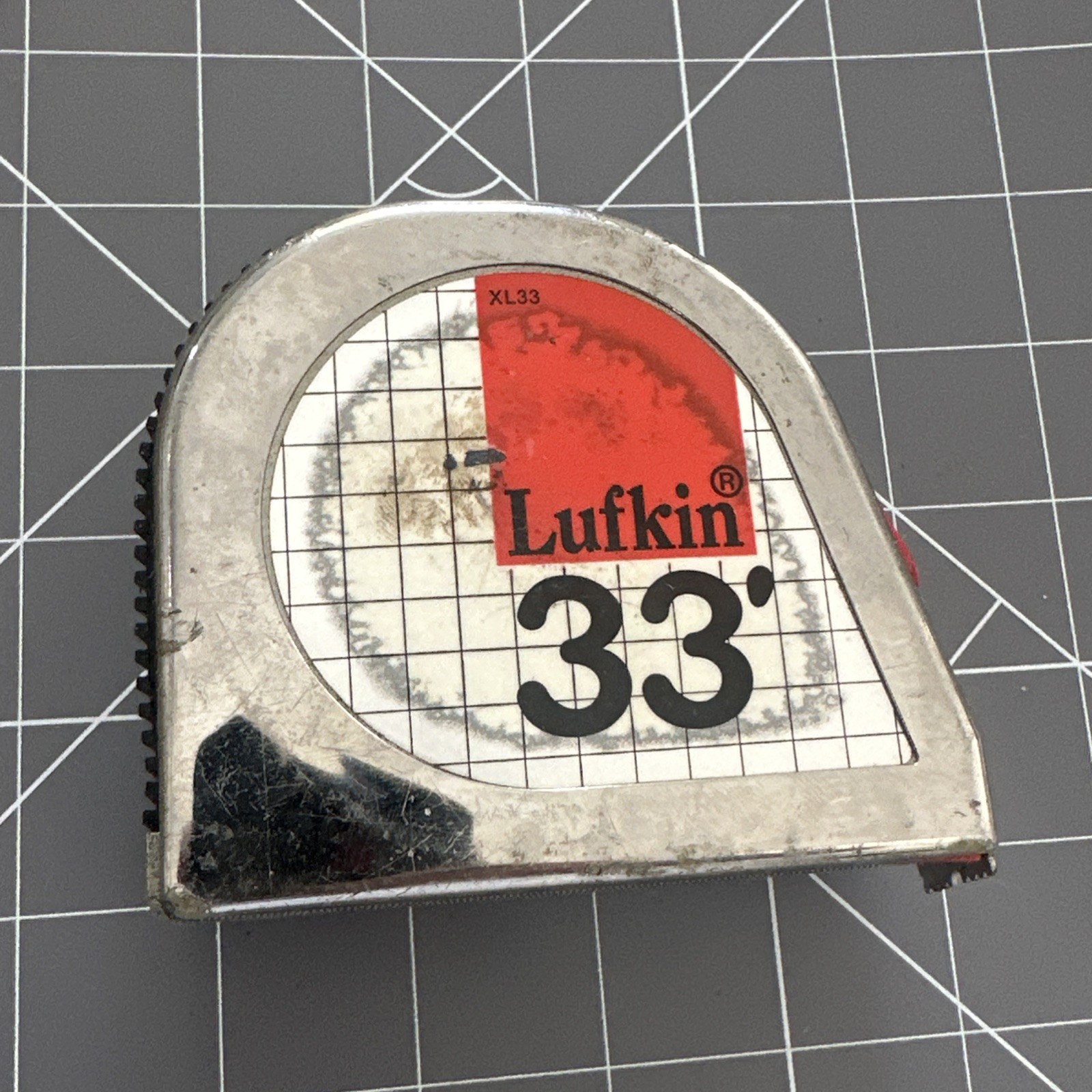 Vintage Lufkin XL33 Steel Tape Measure Made In USA 33’ Feet Works Great