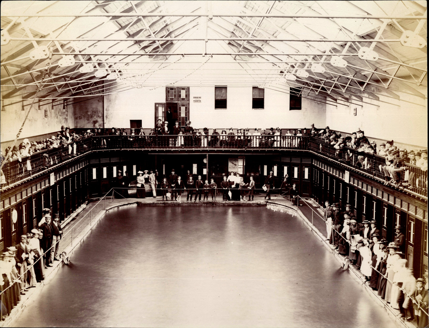 England, Devon, Ilfracombe, Swimming Pool Vintage Albums Print Albumen Print