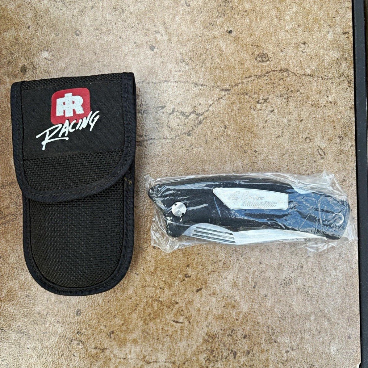 Schrade Ray Everham Rough Ryder Lockback Pocketknife Black SS Drop Point w/Pouch