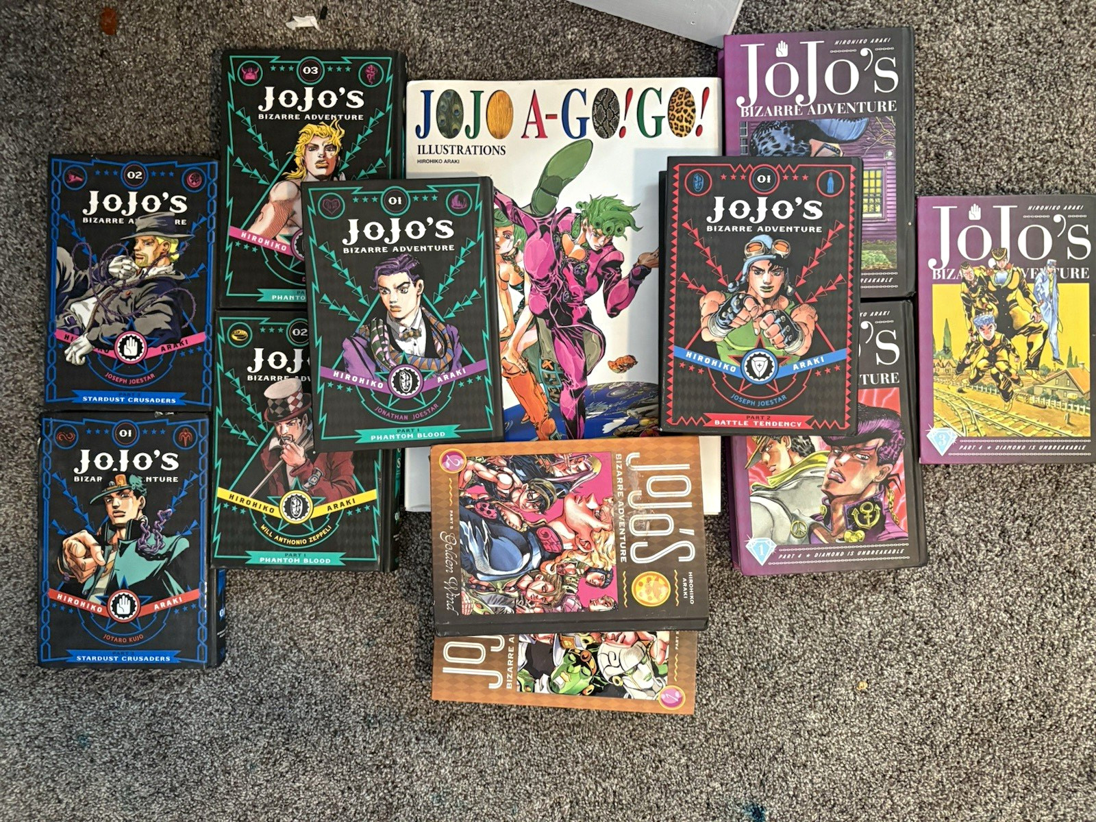 JoJo\'s Bizarre Adventure Hardcover Manga Mixed Lot + JOJO A-GOGO English