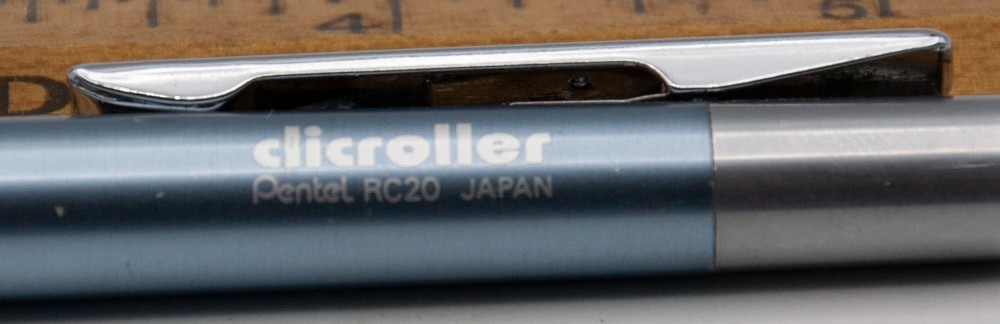 VINTAGE PENTEL RC20 BLUE CLICROLLER PEN JAPAN VINTAGE PENTEL RC20 BLUE CLICROLLER PEN JAPAN