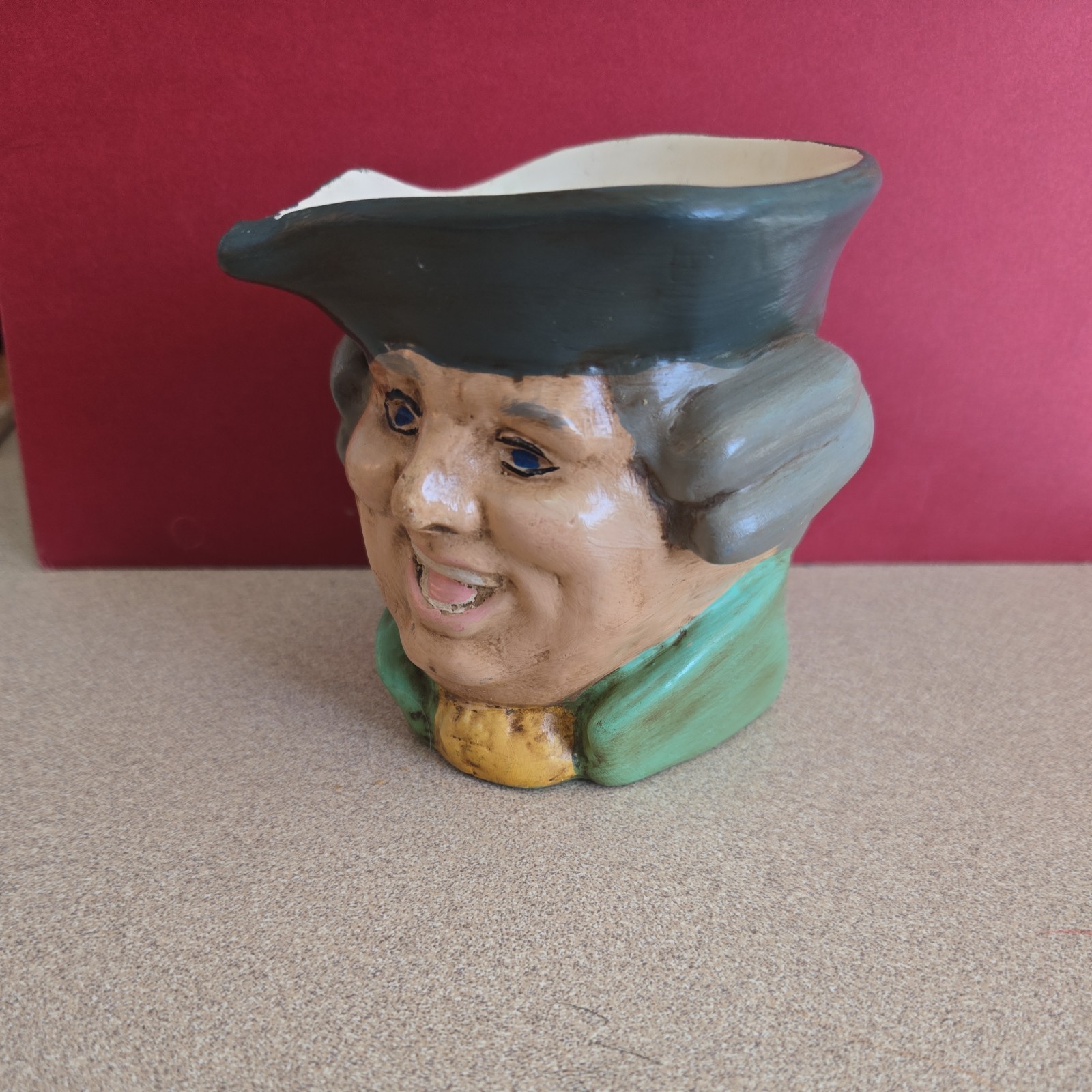 Vintage Colonial Toby Jug Mug Ceramic Head Creamer Pitcher Vintage Colonial Toby Jug Mug Ceramic Head Creamer Pitcher