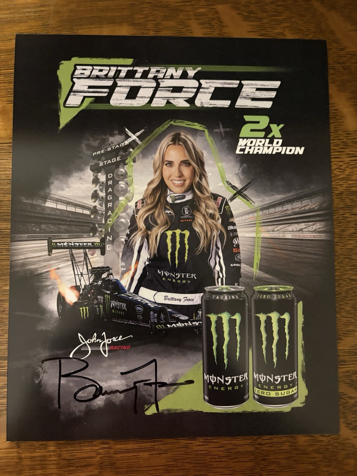 Brittany Force Signed  8 X 10 Card Nhra Drag Racing Autographed 2023 #1