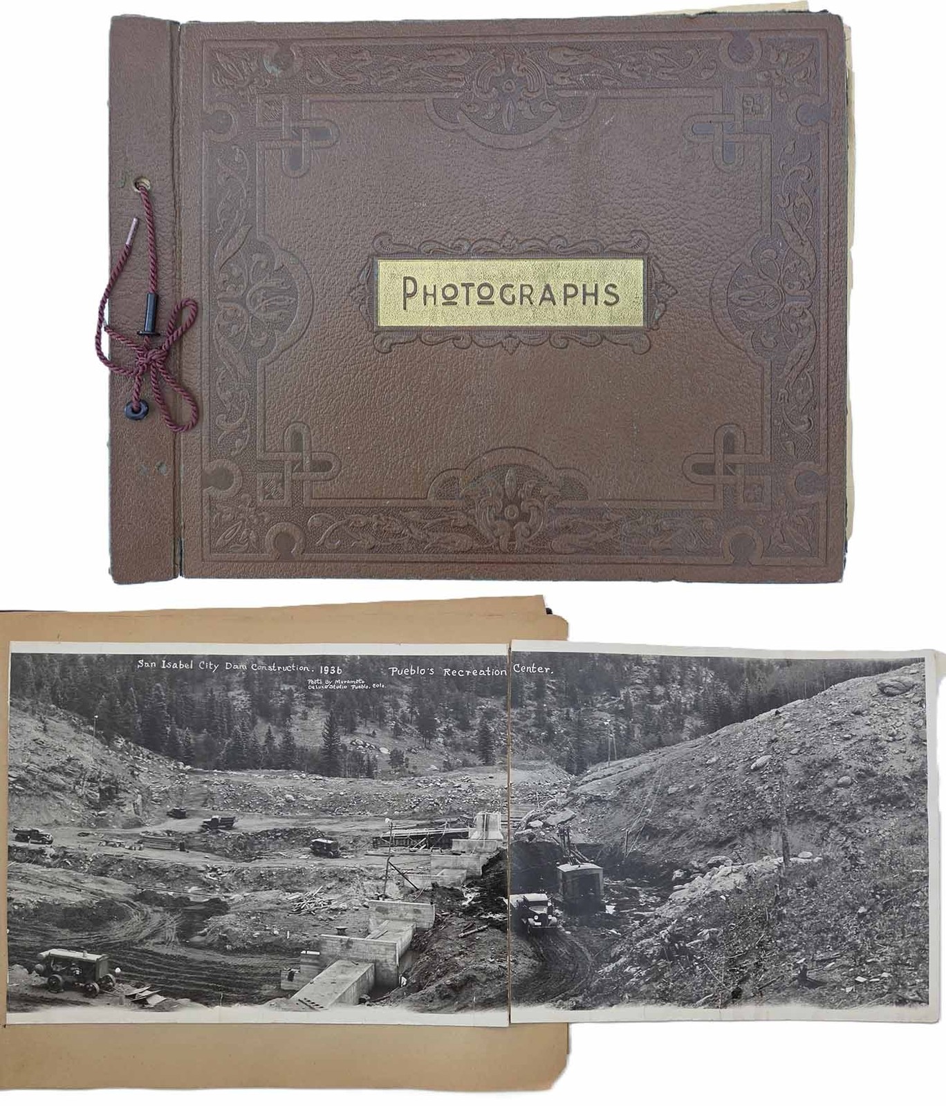 1936 vintage SAN ISABEL CITY DAM pueblo co CONSTRUCTION engineering PHOTO ALBUM