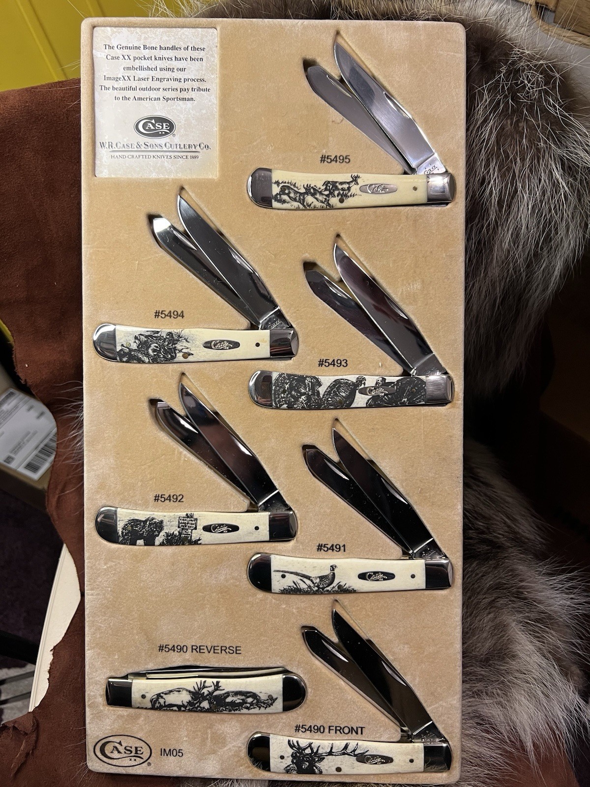 2006 Case XX Sportsman Series Natural Bone Smooth Trapper Complete Set