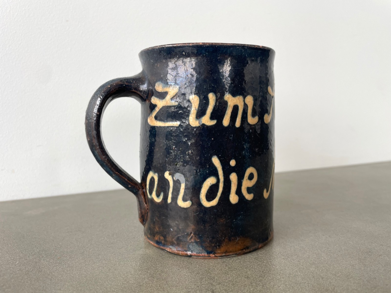 Authentic WW1 German Soldier Conscription Beer Mug - Folk Pottery Mug Ceramics Authentic WW1 German Soldier Conscription Beer Mug - Folk Pottery Mug Ceramics