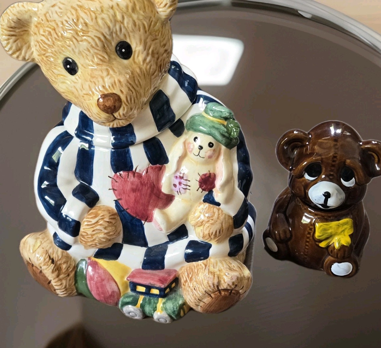 Vintage Teddy Bear Ceramic Cookie Jar Canister and Sugar Jar Houston Foods Bear Vintage Teddy Bear Ceramic Cookie Jar Canister and Sugar Jar Houston Foods Bear