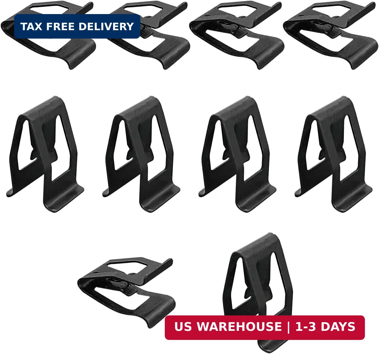 Augeny 10 PCS Dashboard Trim Clips, Metal Car Front Console Dash Retainer, Unive