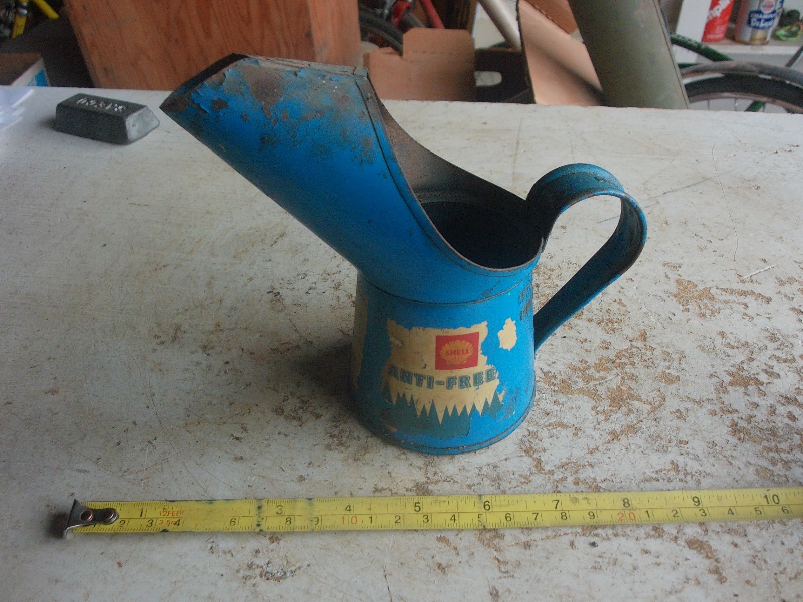 Vintage Half Pint Shell Antifreeze Oil Pour can RARE Lot 26-50