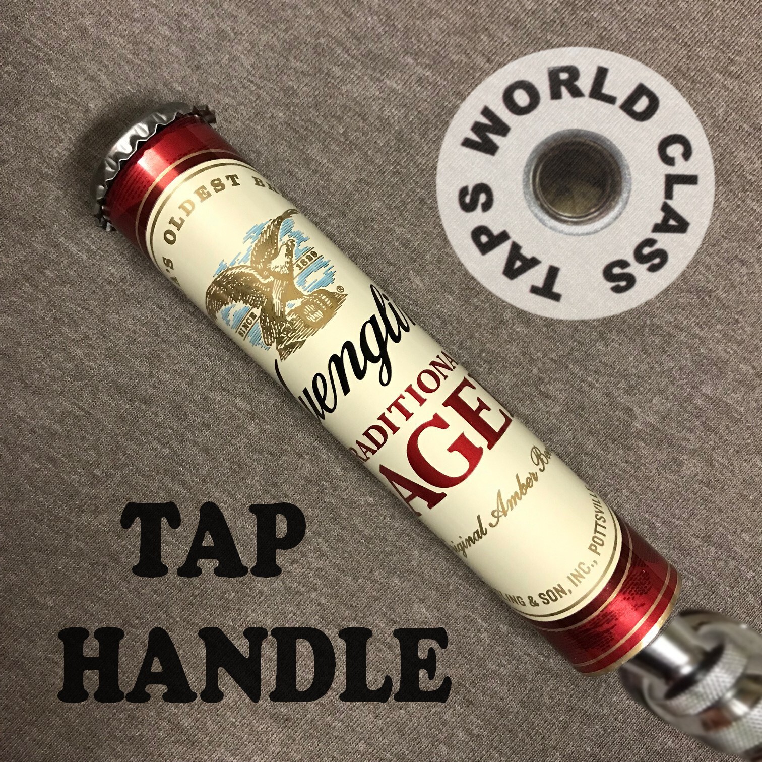 nice 5in YUENGLING LAGER BEER TAP HANDLE marker short tapper PULL can