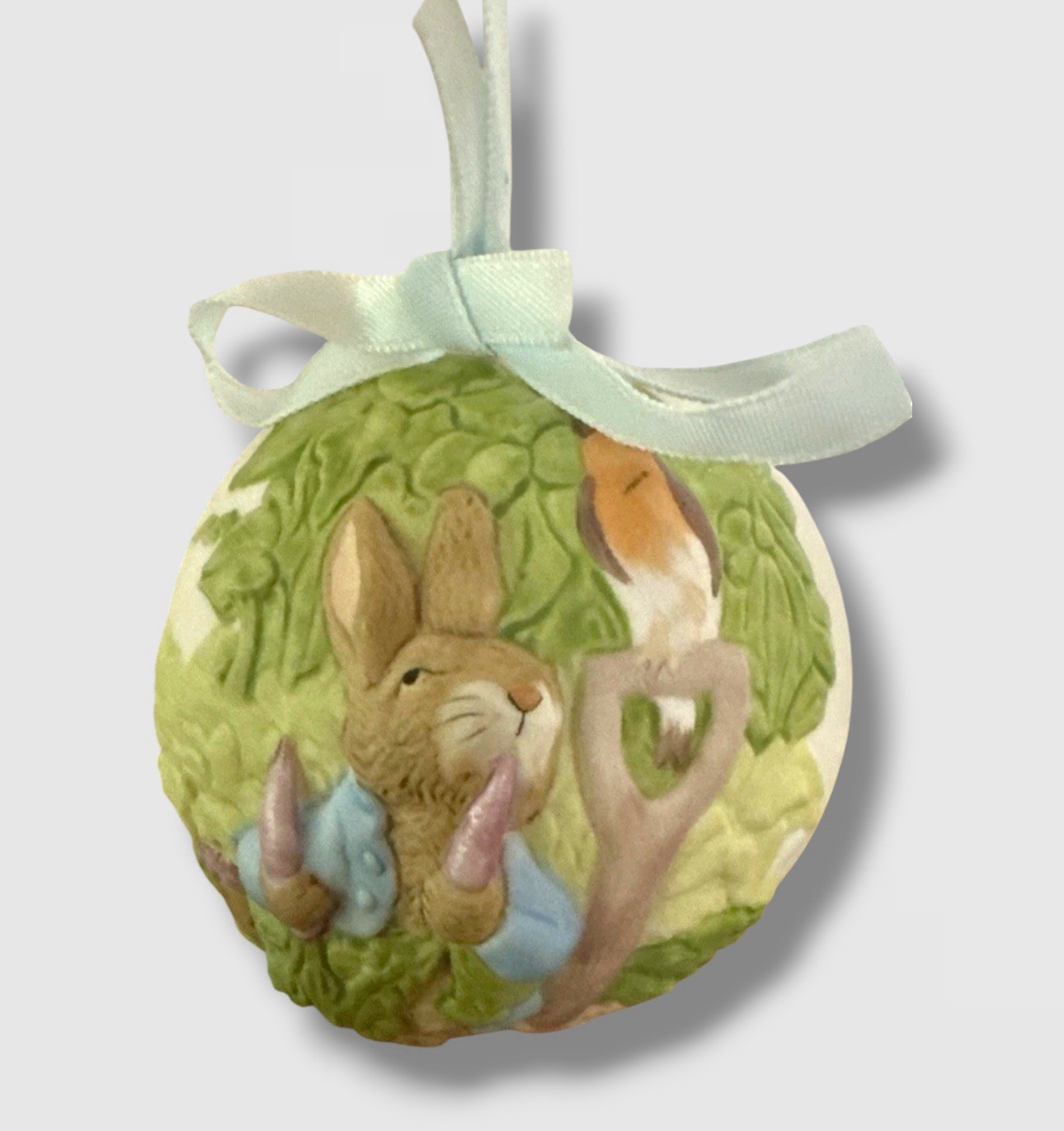 Schmid Beatrix Potter PETER RABBIT Collectible 1990 Relief Ball ORNAMENT
