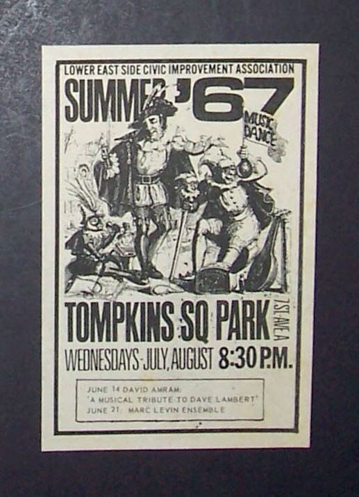 Lower East Side Improvement Assoc Tompkins Sq Park Summer Festival 1967 Promo Ad
