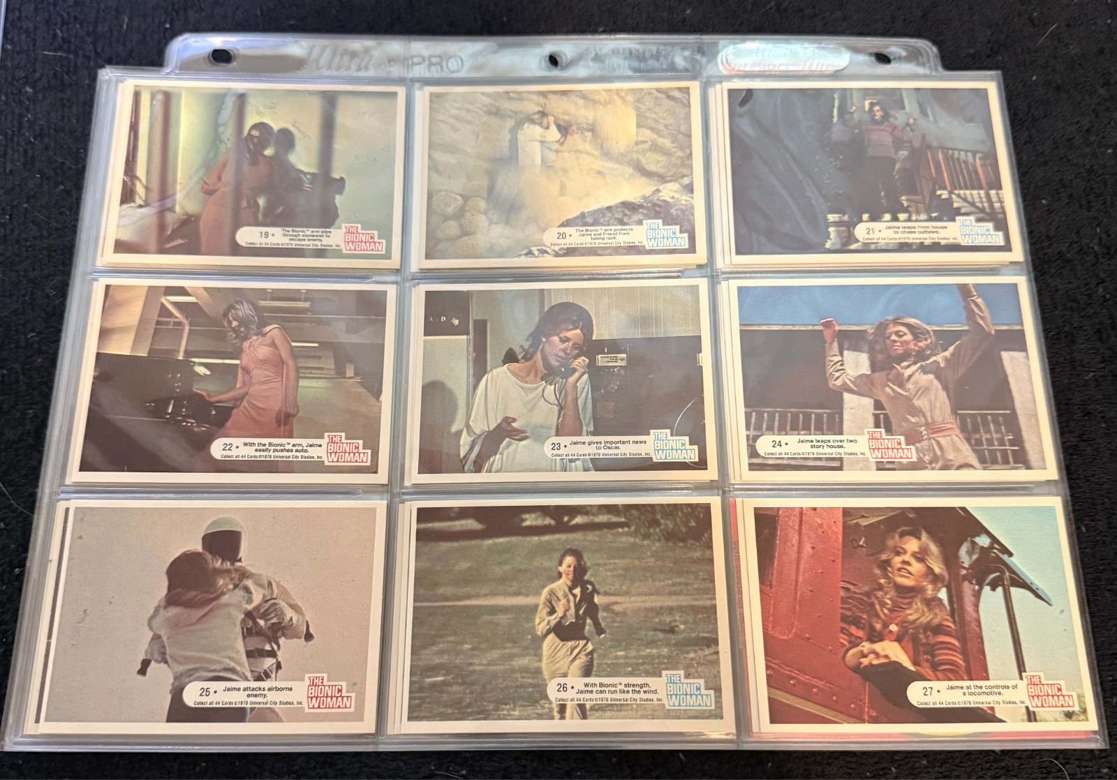 Original 1976 Donruss The Bionic Woman base set NM cards 1-66 Lindsey Wagner Original 1976 Donruss The Bionic Woman base set NM cards 1-66 Lindsey Wagner