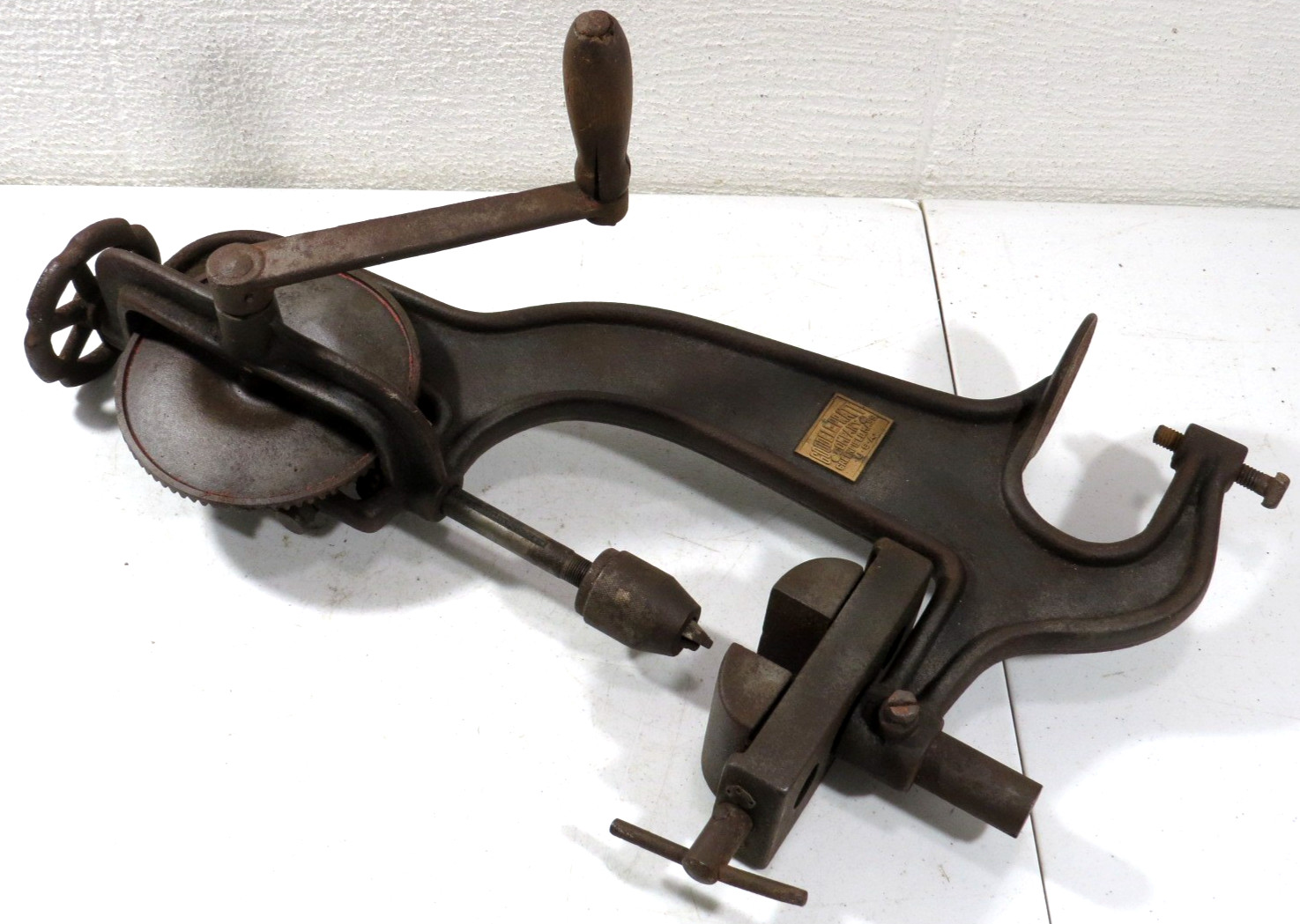 Antique Goodell-Pratt  Toolsmith Table Mount Drill Press with Vise USA