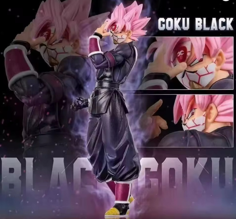 Anime Dragon Ball Super Goku Black Super Saiyan Rosé Figure 25CM PVC Statue