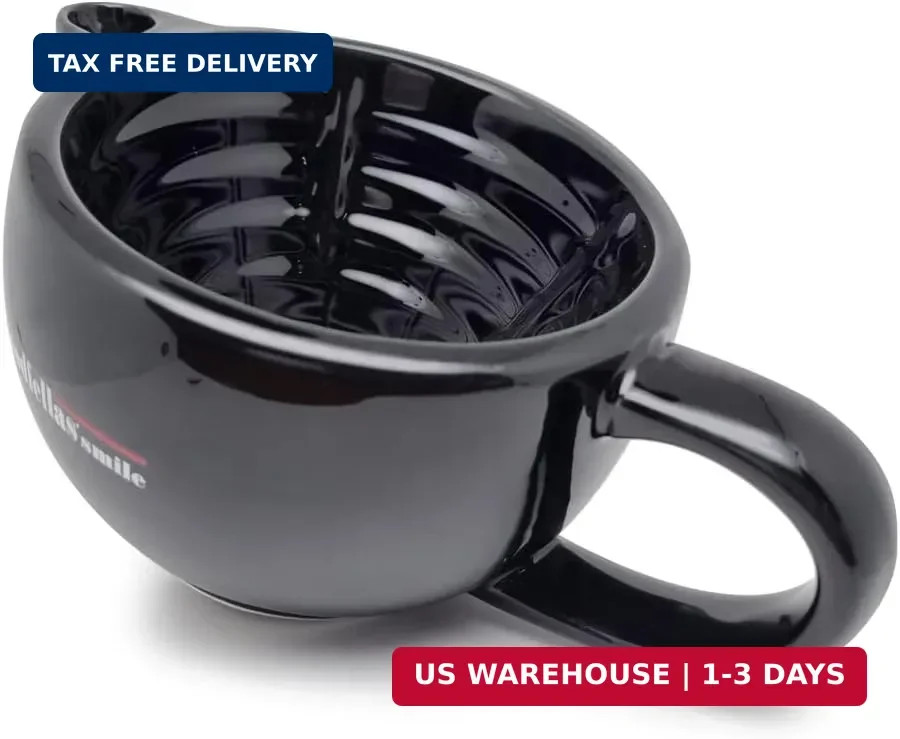 Goodfellas' Smile Black Ceramic Scuttle Shave Mug Goodfellas' Smile Black Ceramic Scuttle Shave Mug