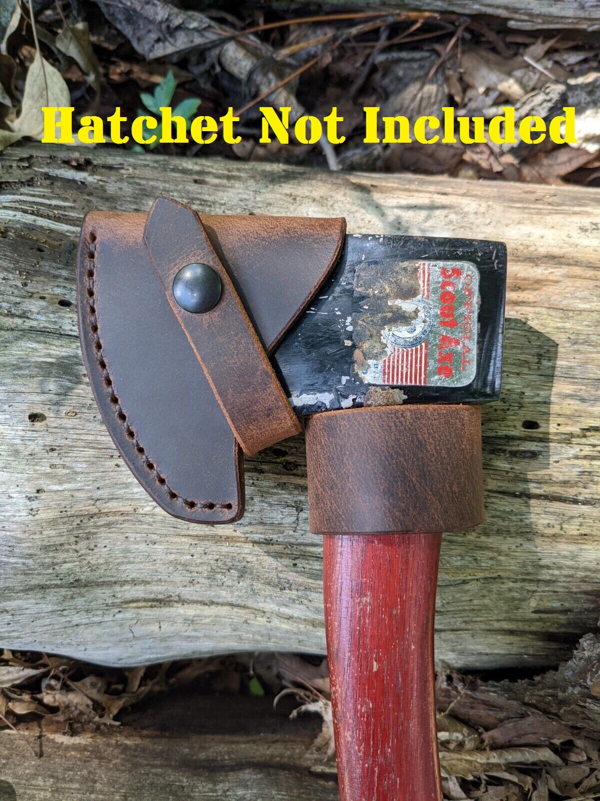 1962-72 Plumb Boy Scout Leather Sheath Mask & Carrier Set (Hatchet NOT Included)