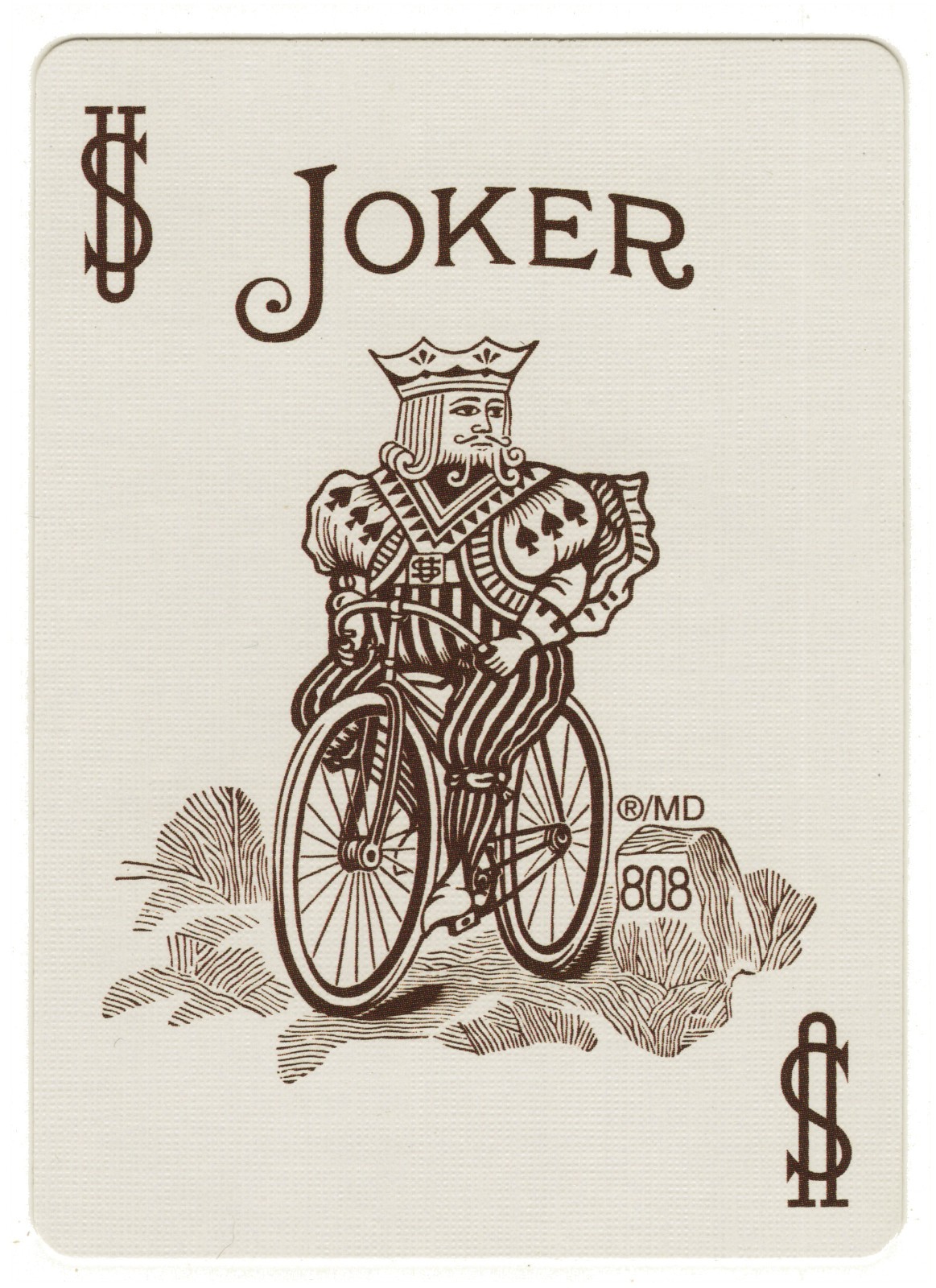 Joker, brown & white, House Blend, Bicycle , Coffee, Single Swap Playing Card Joker, brown & white, House Blend, Bicycle , Coffee, Single Swap Playing Card