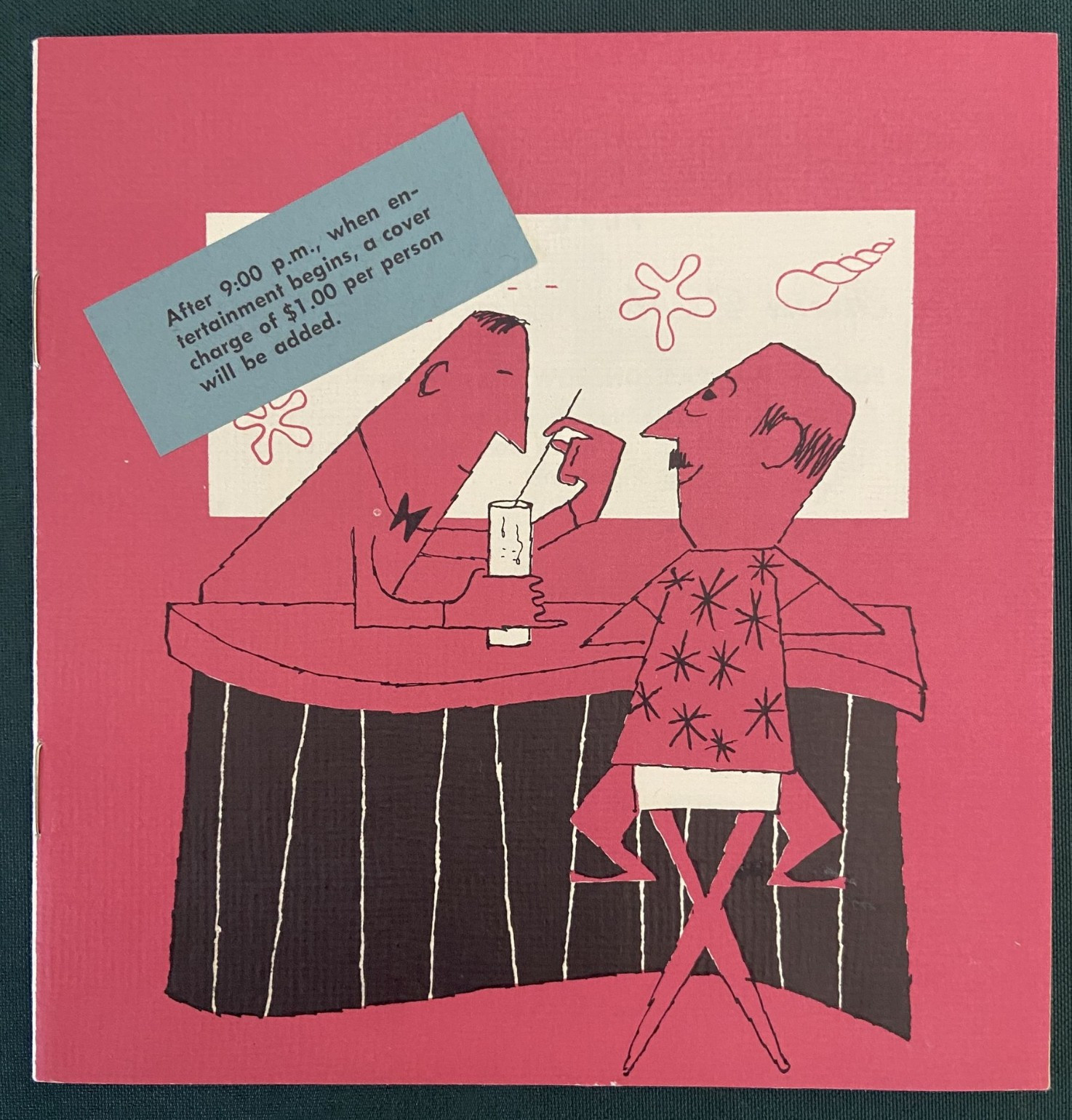 Stanley Stubenberg Hawaiian Village Pupu Cocktail Menu Tiki MidCentury Modern