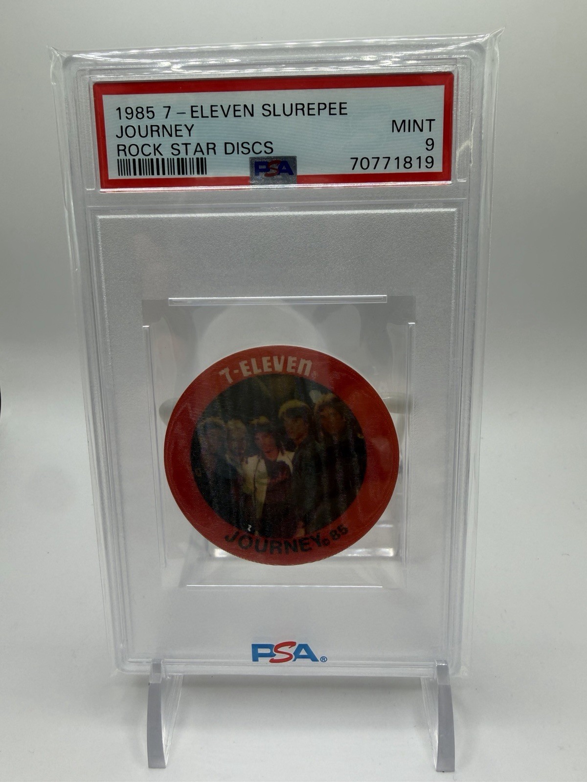1985 7-Eleven 7-11 Slurpee Journey Steve Perry Rock Star Discs PSA 9 MINT Pop 6