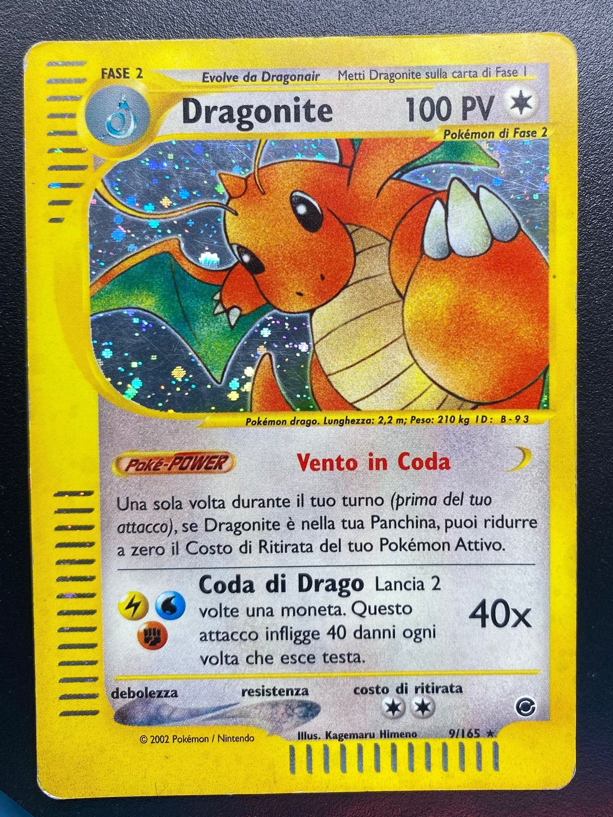 Dragonite - ex · Expedition Base Set 009/165 - Italian - Slightly Played Dragonite - ex · Expedition Base Set 009/165 - Italian - Slightly Played