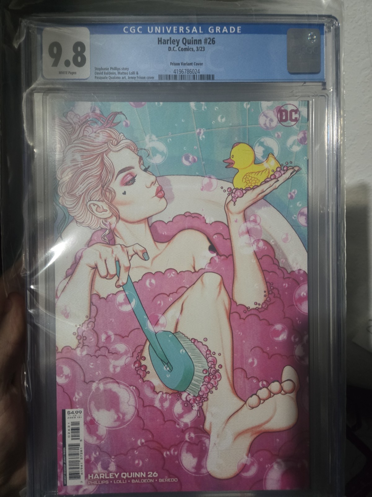 Harley Quinn #26 Jenny Frison Bathtub Variant CGC 9.8 Feet Harley Quinn #26 Jenny Frison Bathtub Variant CGC 9.8 Feet