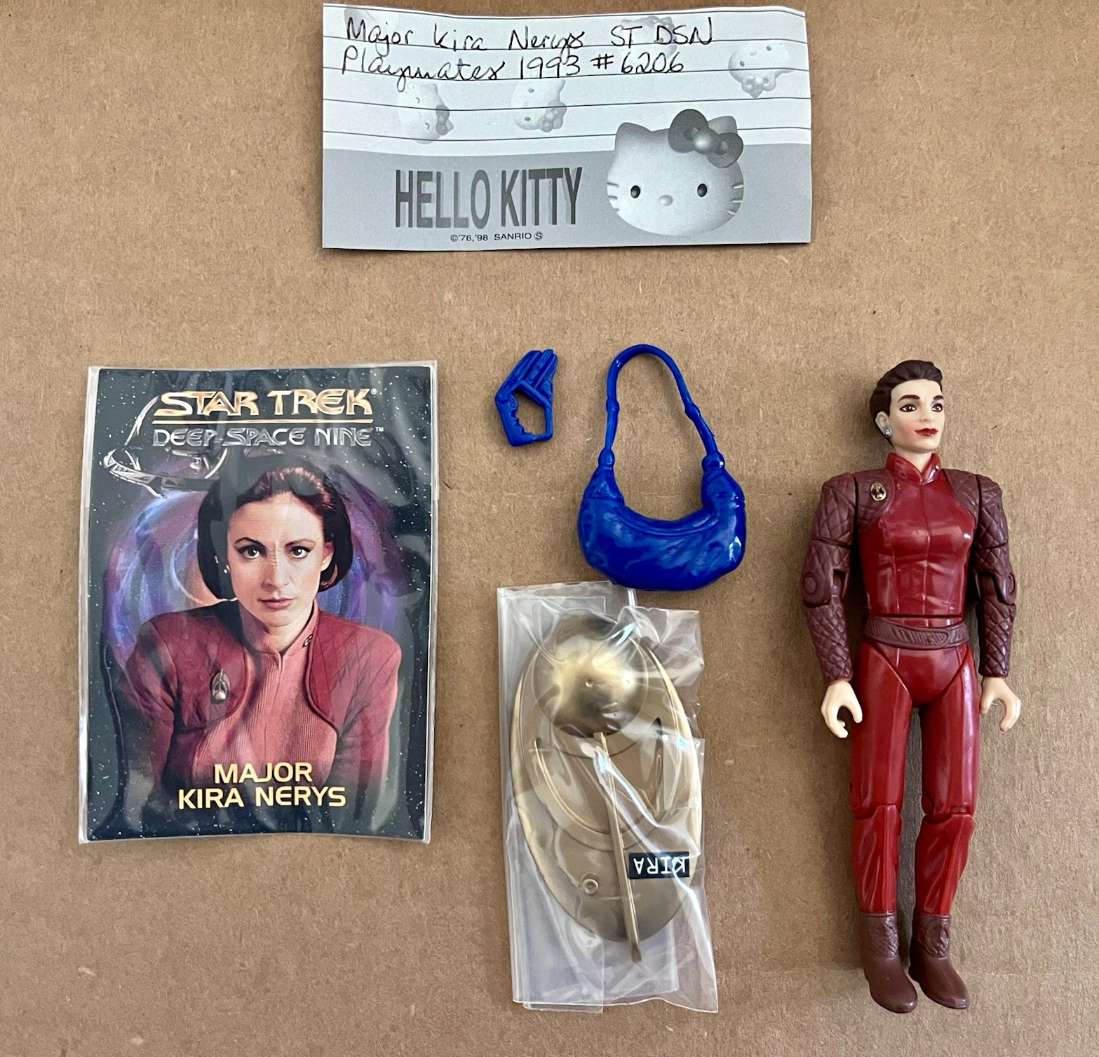 Playmates 1993 Star Trek DS9 Major Kira Nerys Action Figure w/ Accessories Loose