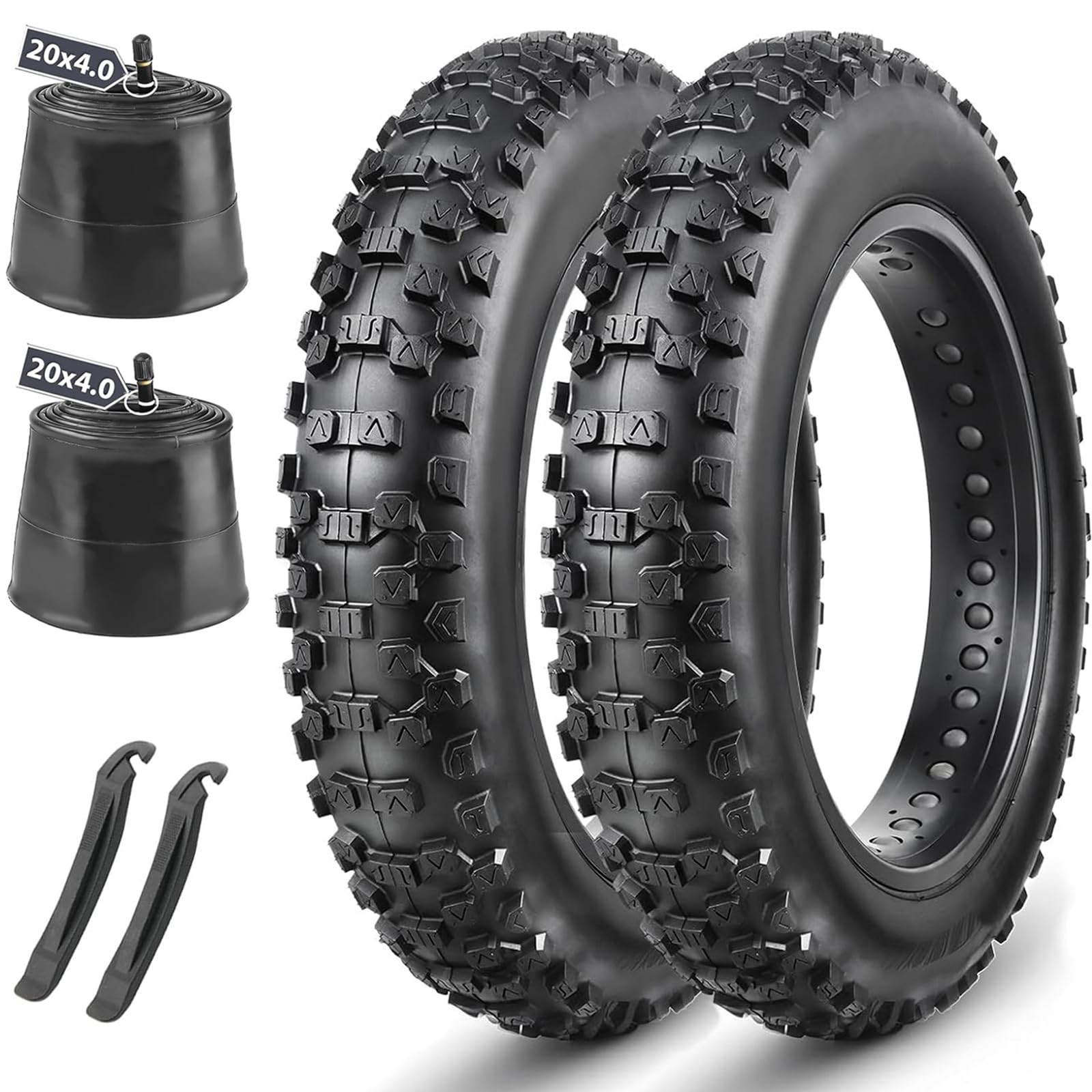 Mohegia 2-Pack 20X4.0 Inch Fat Tires: 20 4.0 Mtb Bicycle Tires - Wear-Resistant_