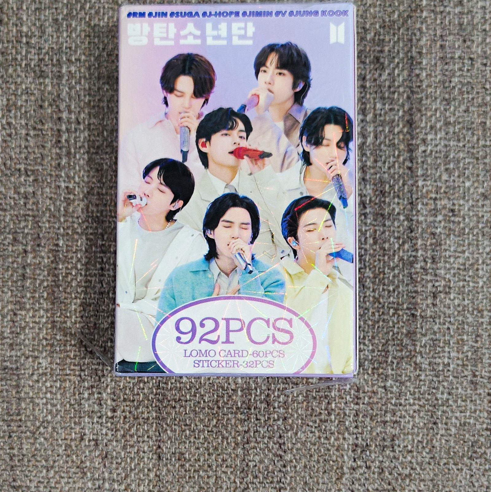 BTS 92pcs Set: 60 Lomo Cards + 32 Multicolor Stickers RM Jin SUGA J-Hope