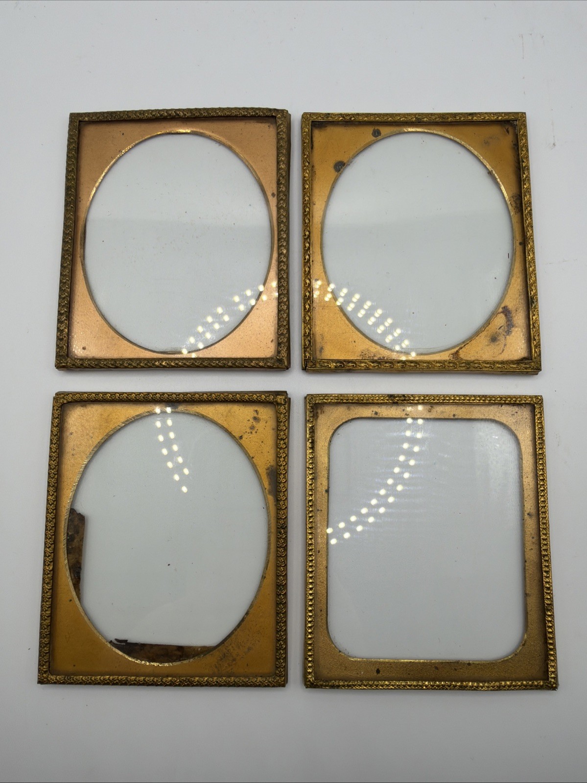 Antique Victorian Era Gold Gilt Photo Frames Lot of 4 - 3.25\