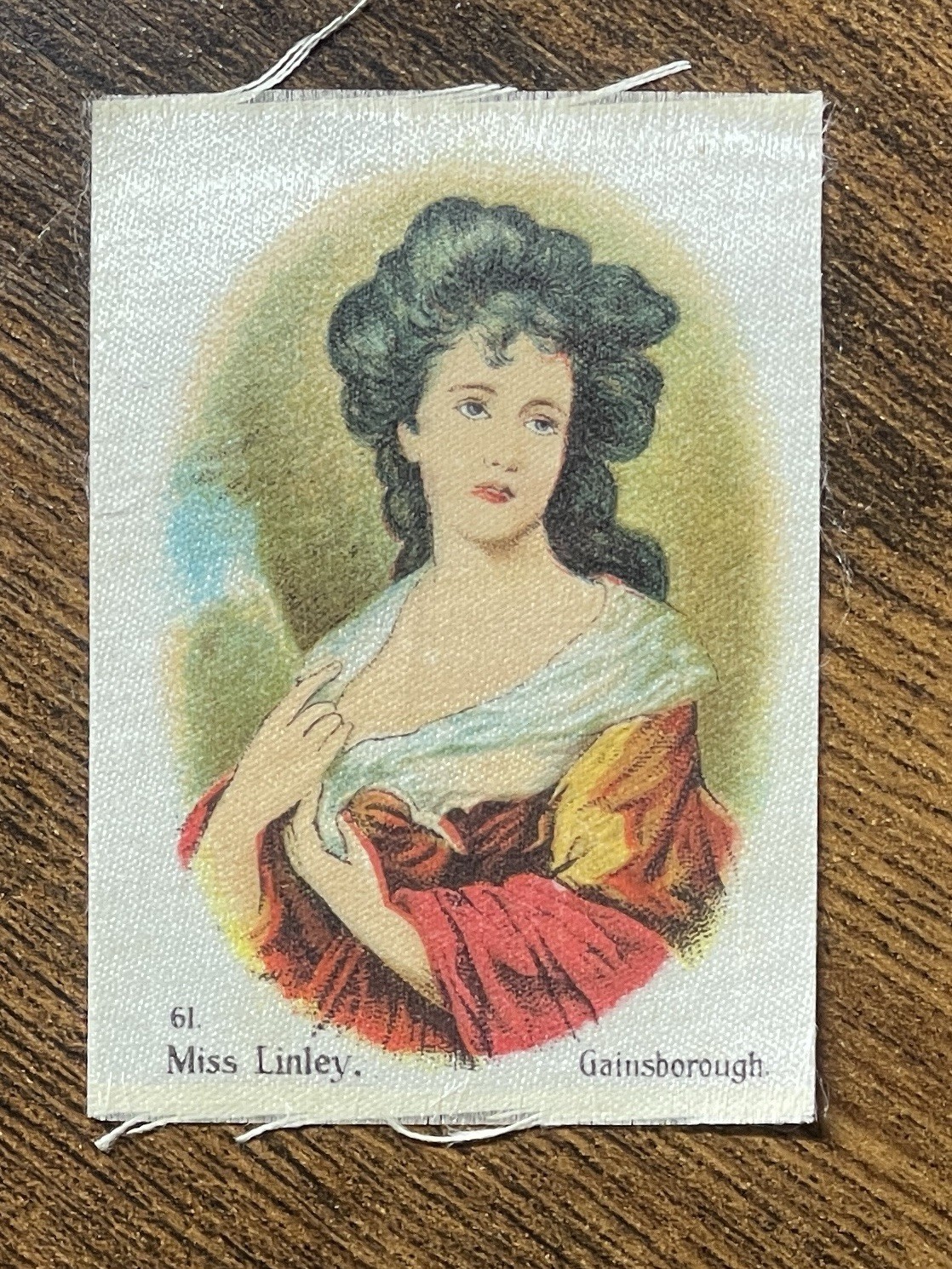 1922 GODFREY PHILLIPS BDV OLD MASTERS SILK 61 MISS LINLEY GAINSBOROUGH