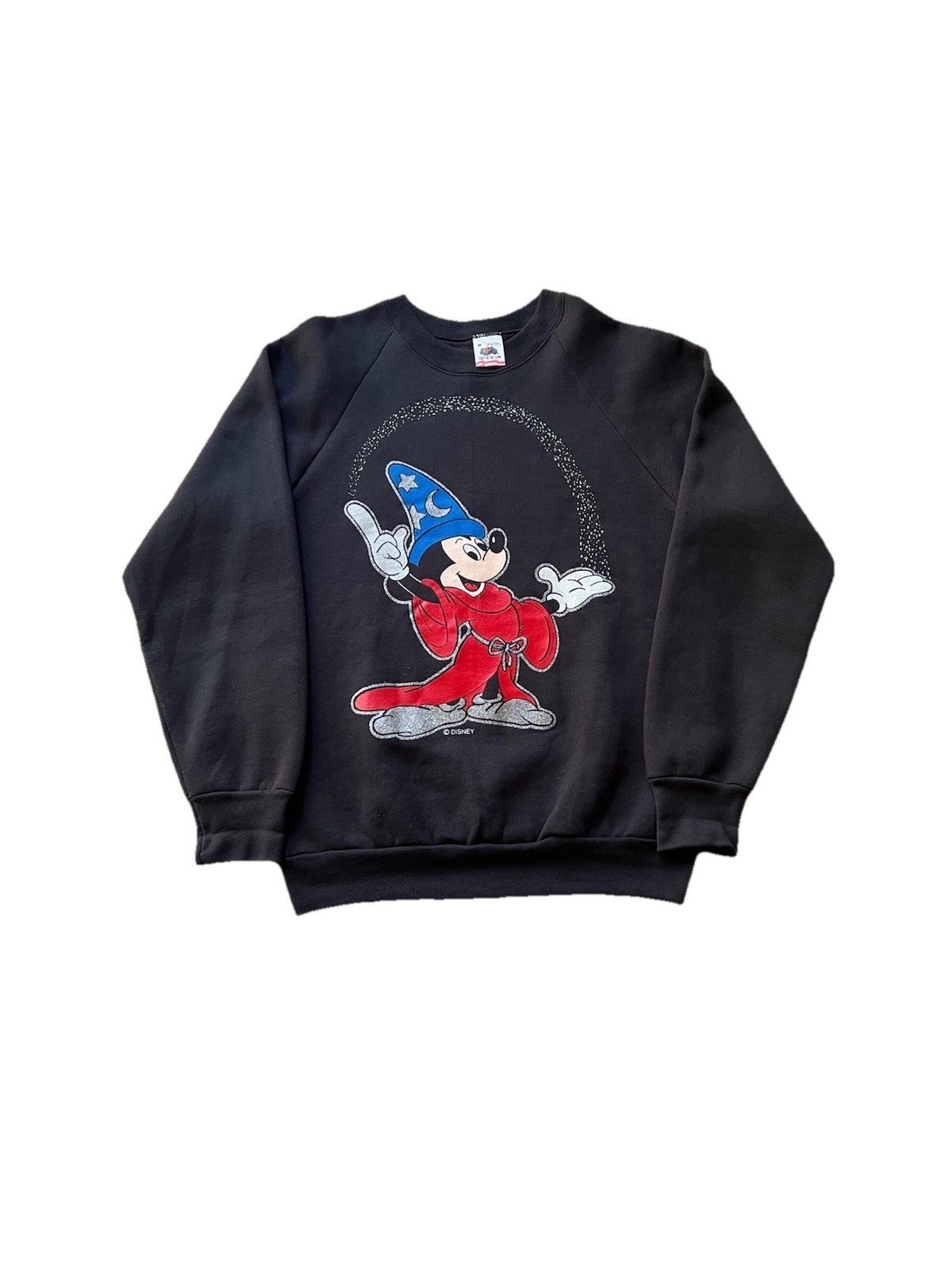 VTG Disney Fantasia Mickey Mouse Sorcerer\'s Apprentice Black Sweater Size Medium VTG Disney Fantasia Mickey Mouse Sorcerer\'s Apprentice Black Sweater Size Medium