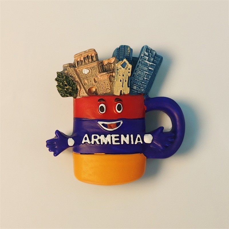 Armenia National flag water bottle Tourist Souvenir 3D Resin IDEA Fridge Magnet