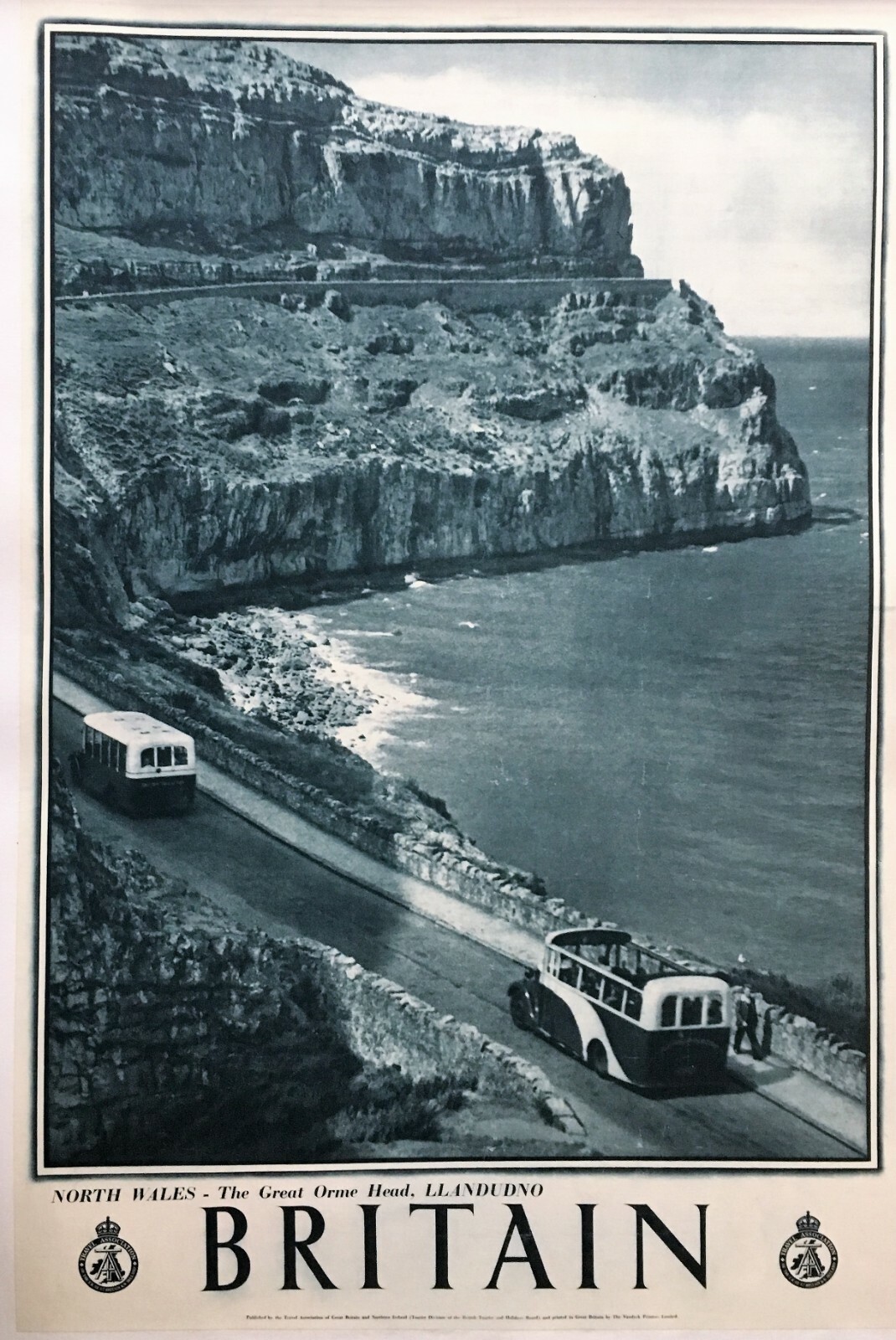 Original British Travel Poster for North Wales, The Great Orme Head, Llandudno