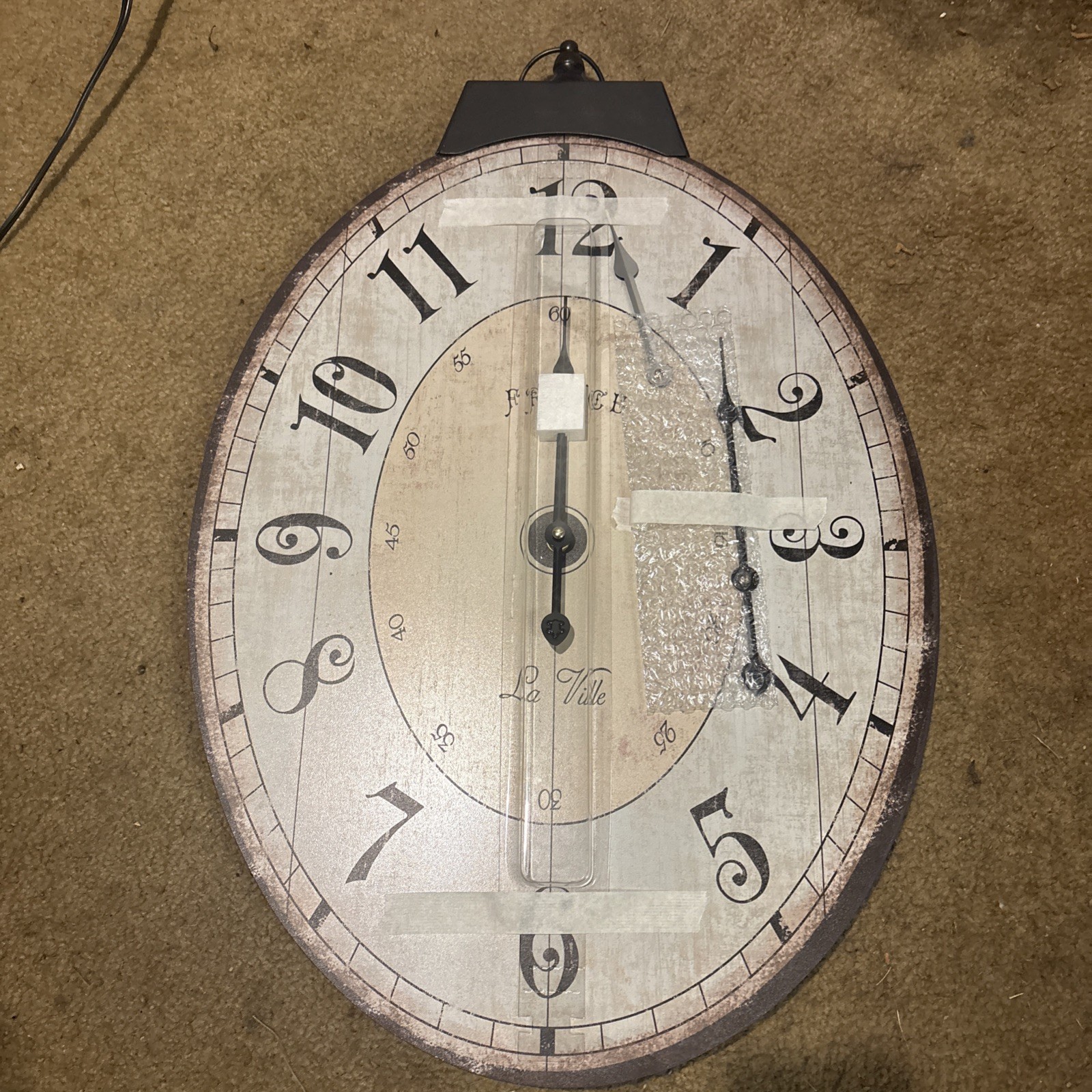 Vtg.  France La Ville  Clock Art Deco Pedestal Base La Salle USA C69