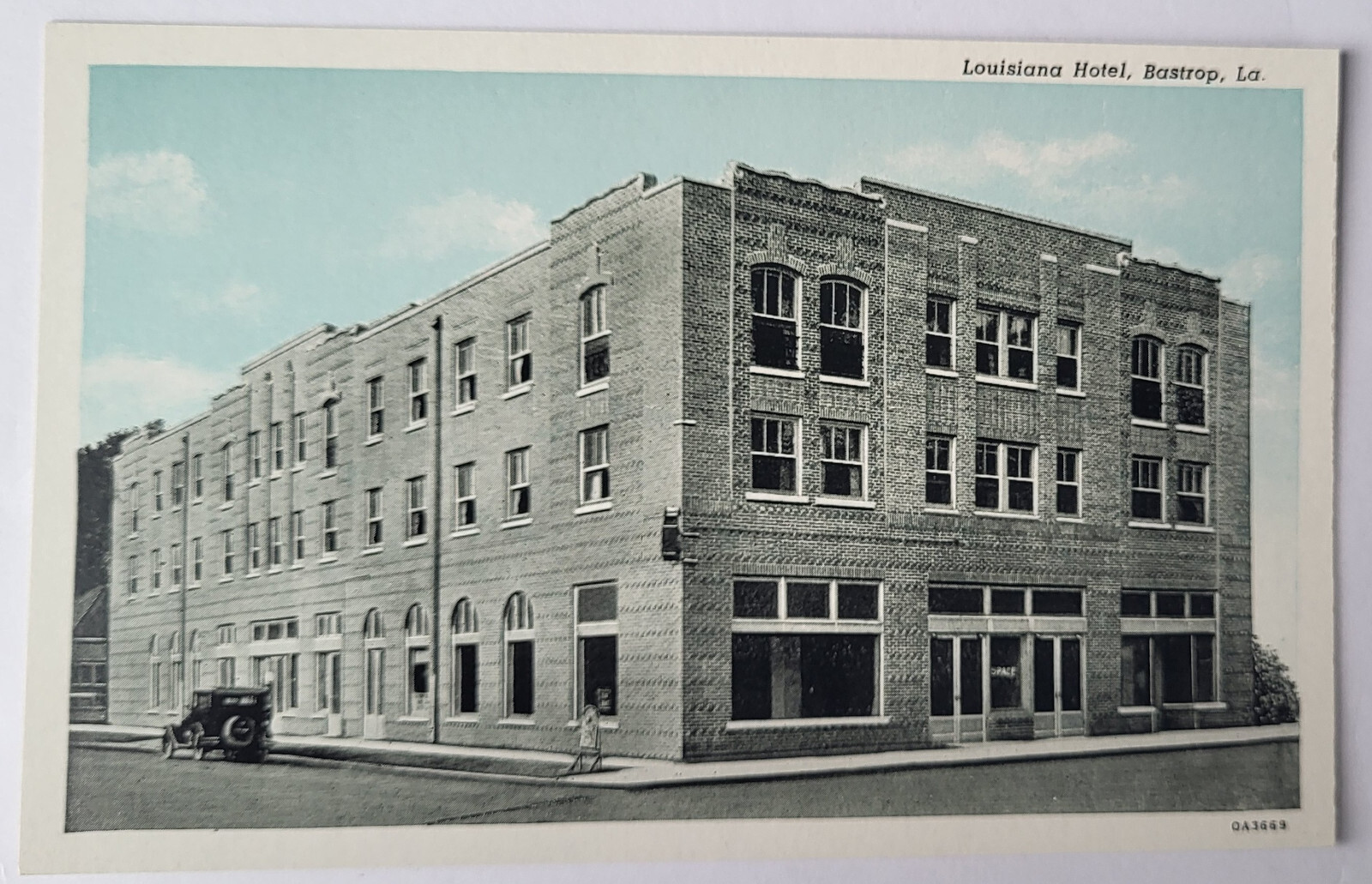 VTG 1930 BASTROP LA Advertising PC Louisiana Hotel Teich Archives MINT