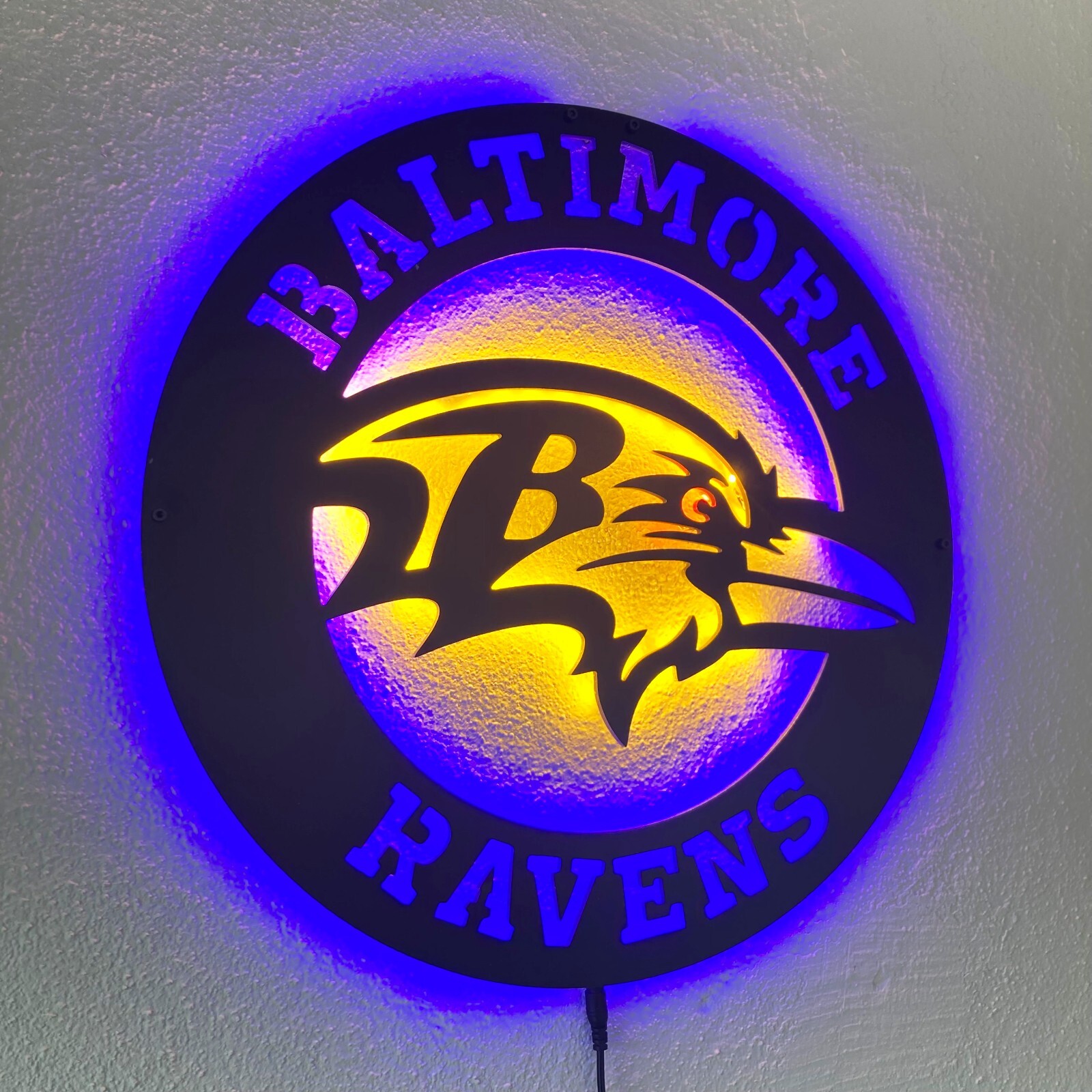 Baltimore Ravens Round Football Team Logo LED Neon Light Sign 15 inch Baltimore Ravens Round Football Team Logo LED Neon Light Sign 15 inch