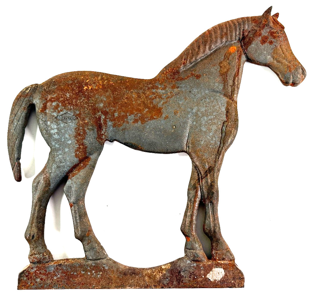 Antique Cast Iron Dempster Horse WIndmill Weight long tail