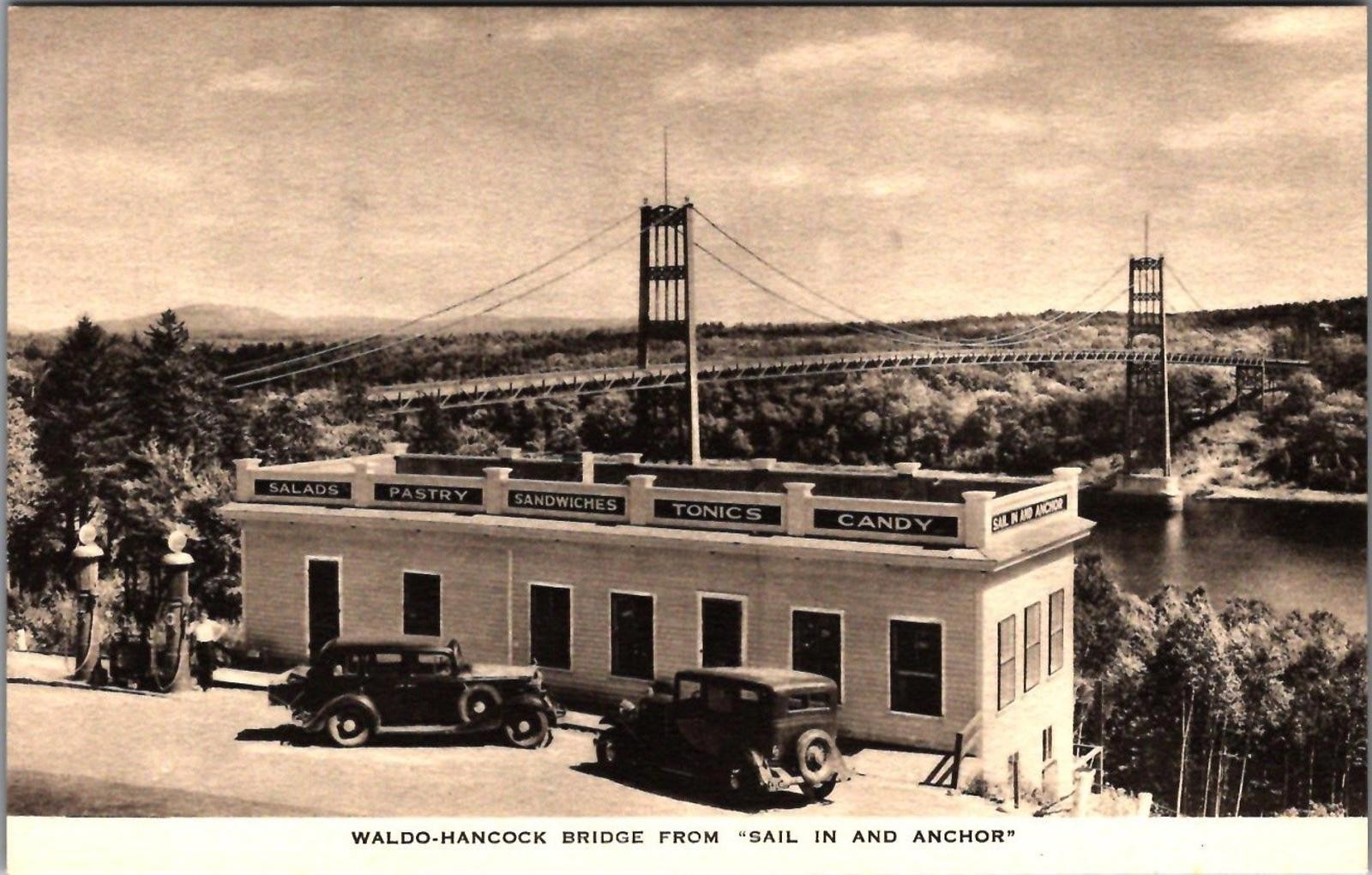 Vintage Waldo-Hancock Bridge Postcard