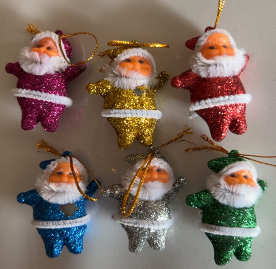 6 VTG Miniature Christmas Ornaments 2