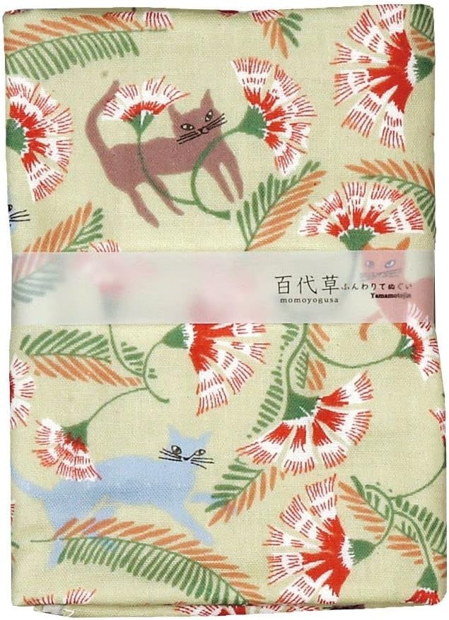 Japanese Tenugui Tapestry Cotton Hand Towel Bento Cloth Nadeshiko & 39 Cats